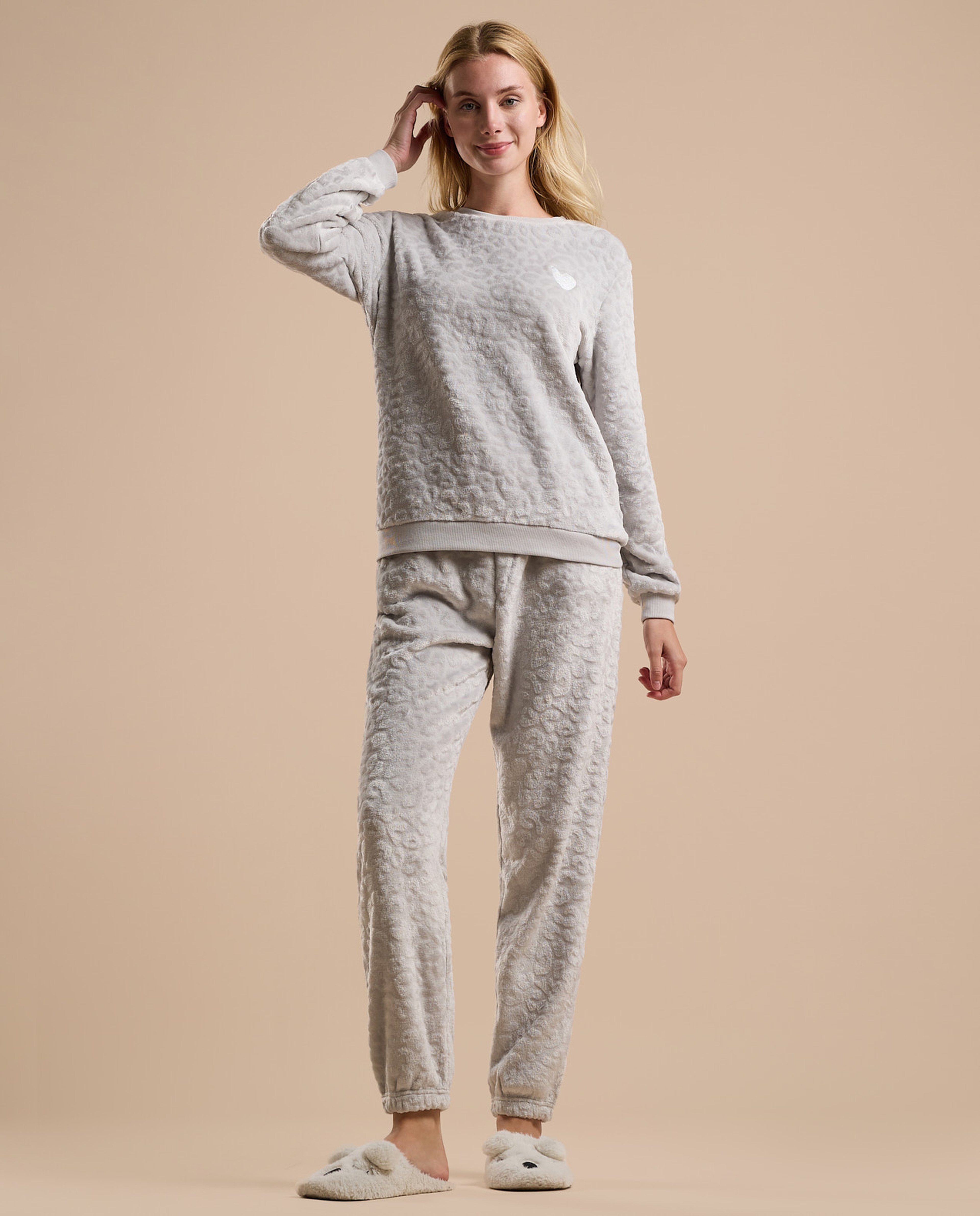 Fleece Long Sleeves Pyjama Set