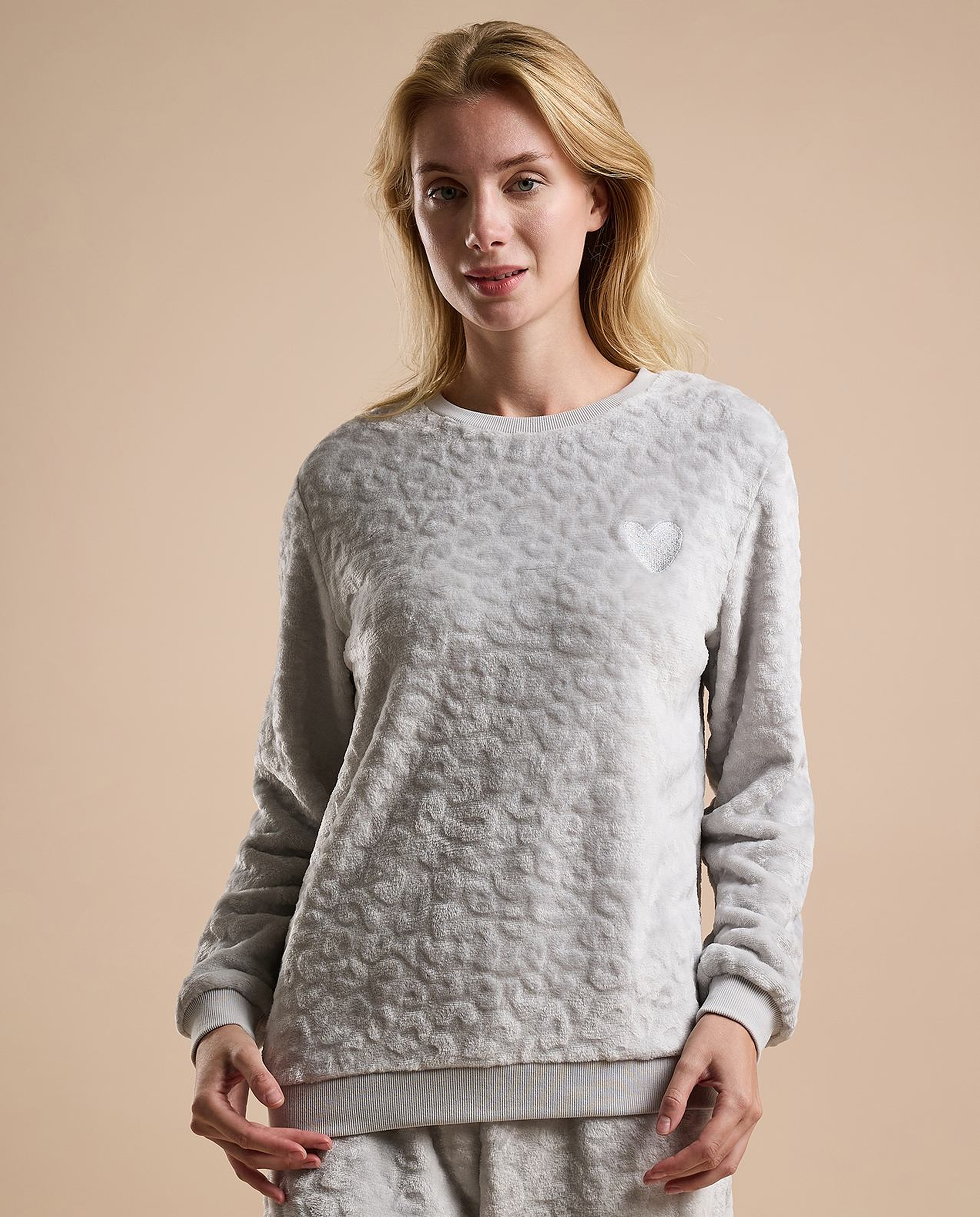 Fleece Long Sleeves Pyjama Set