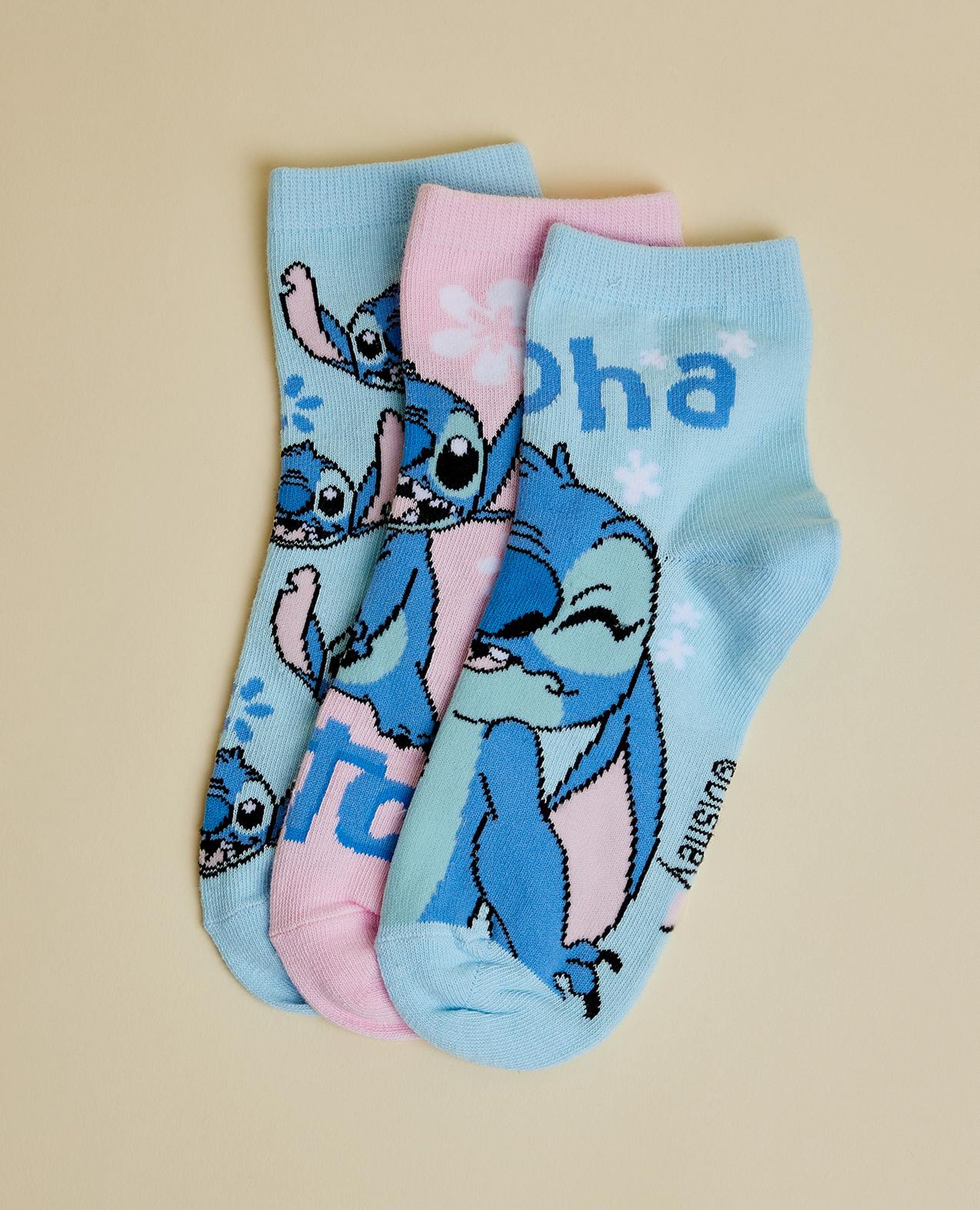 3 Pack Stitch Ankle Socks