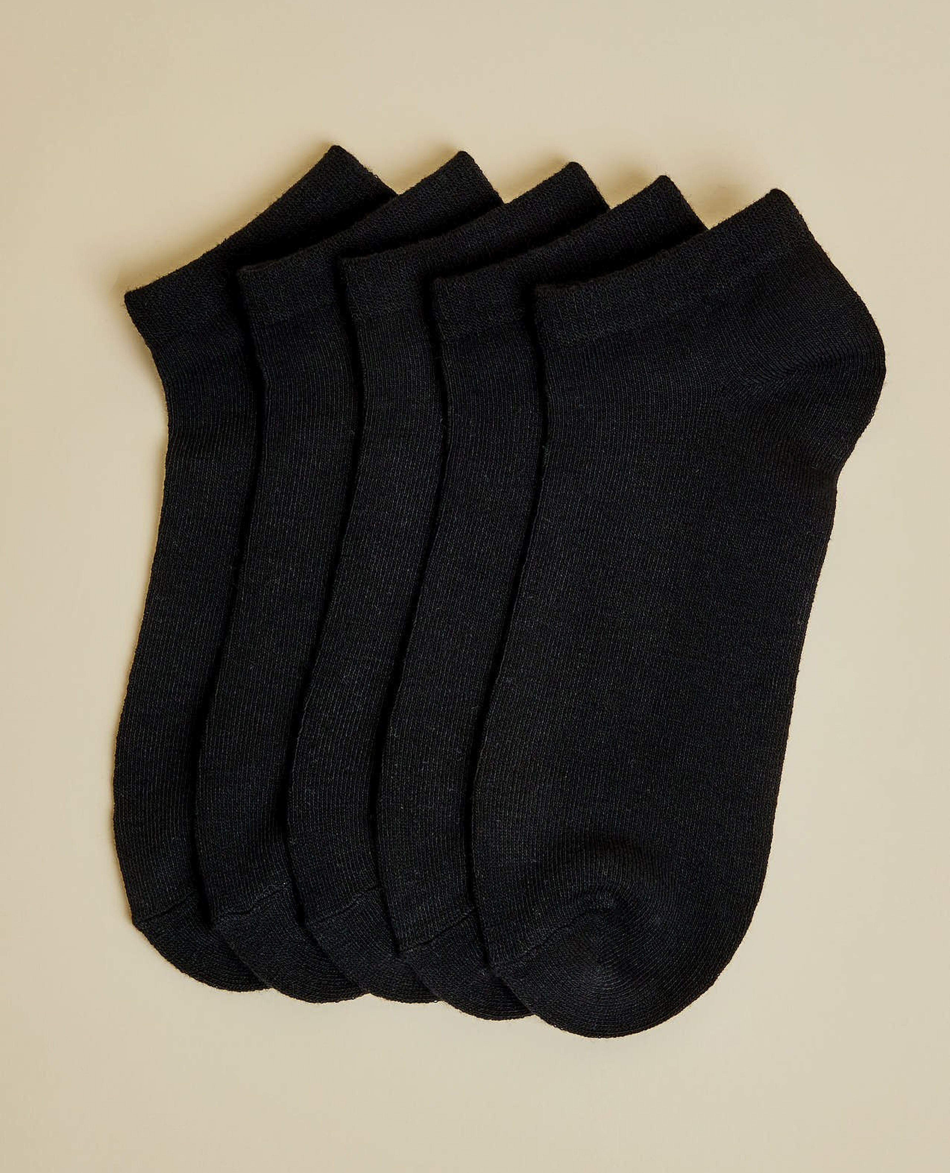 جوارب قصيرة سادة - 5 أزواج