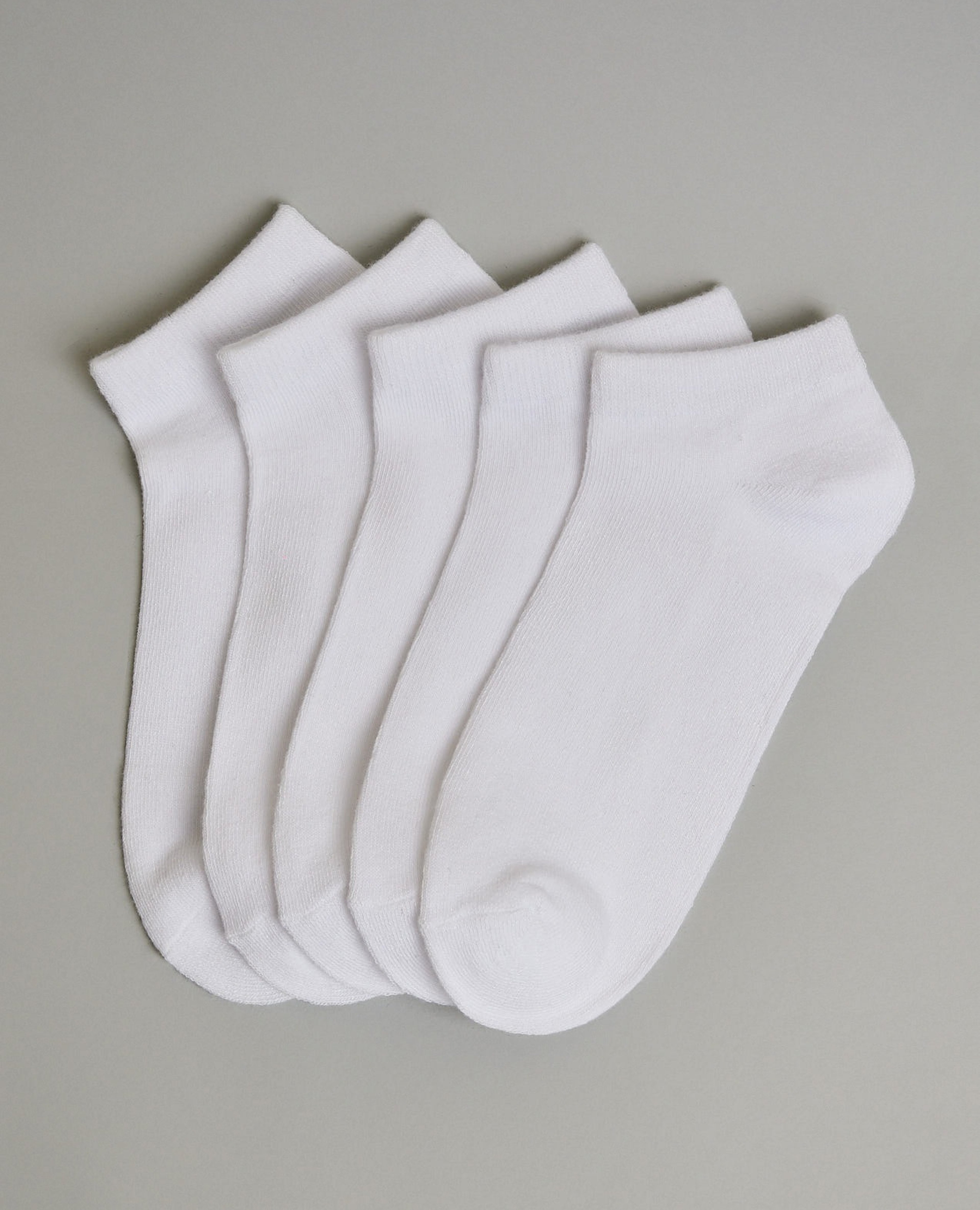 جوارب قصيرة سادة - 5 أزواج