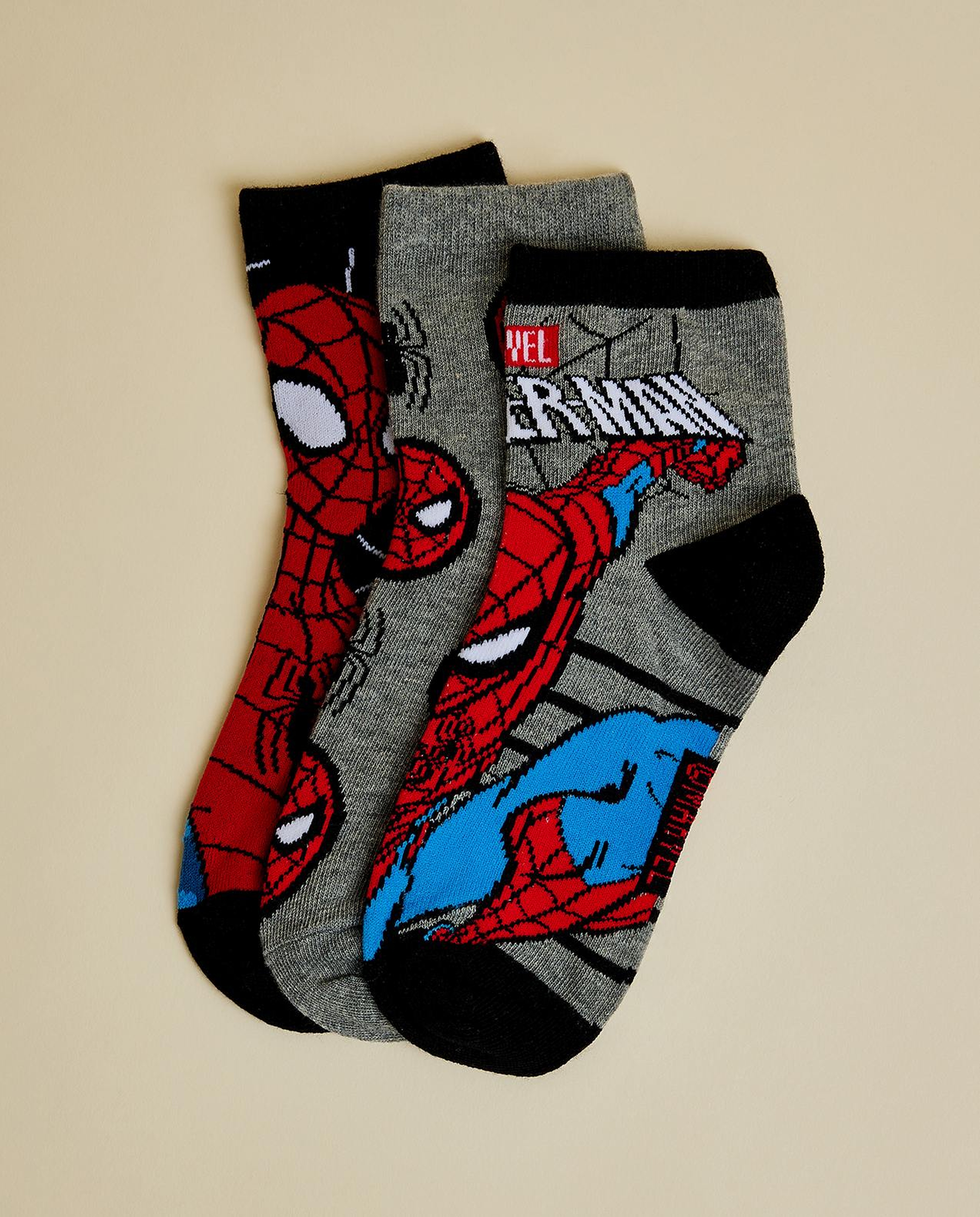 3 Pack Spider-Man Ankle Socks