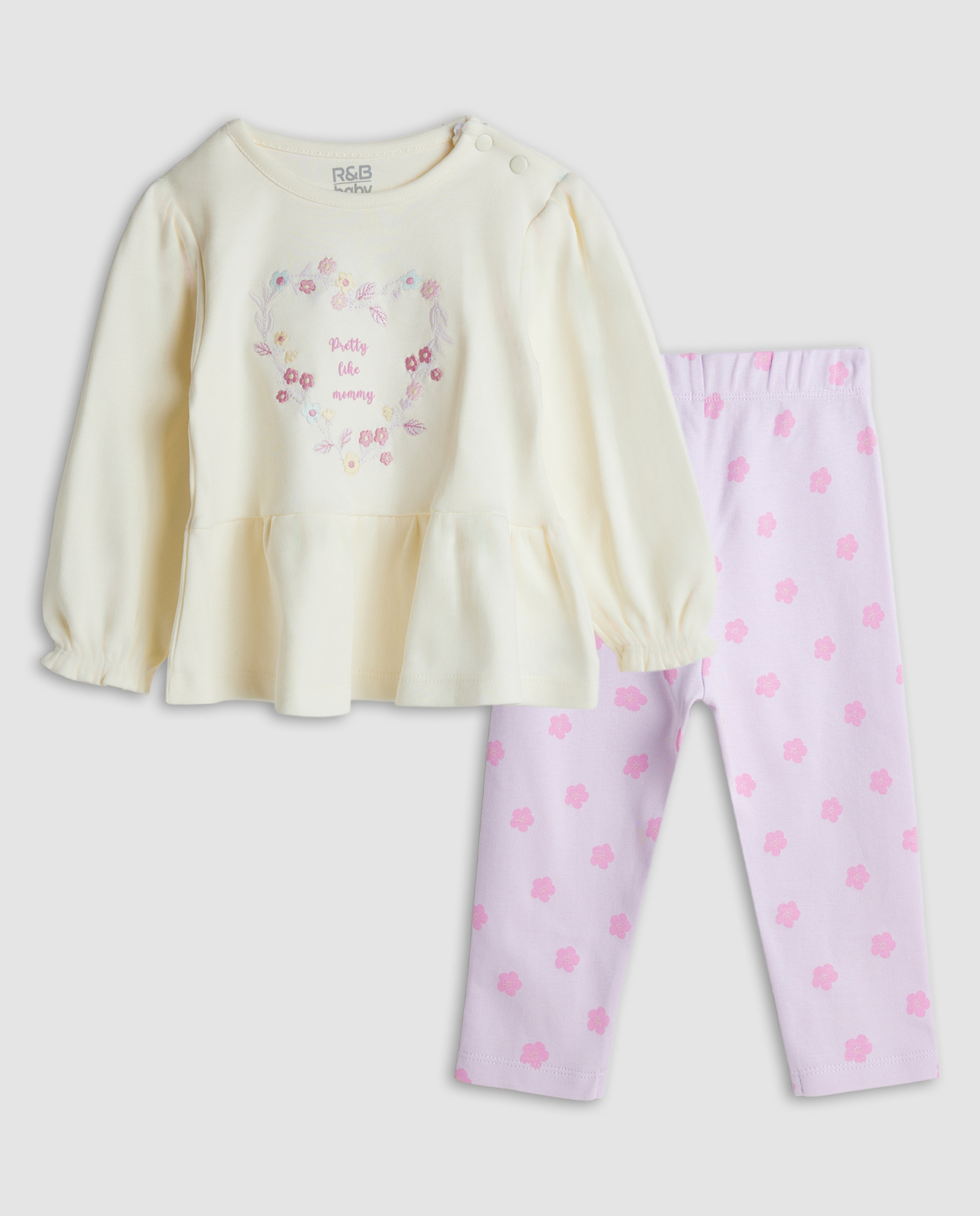 Printed Long Sleeves Clothing Set