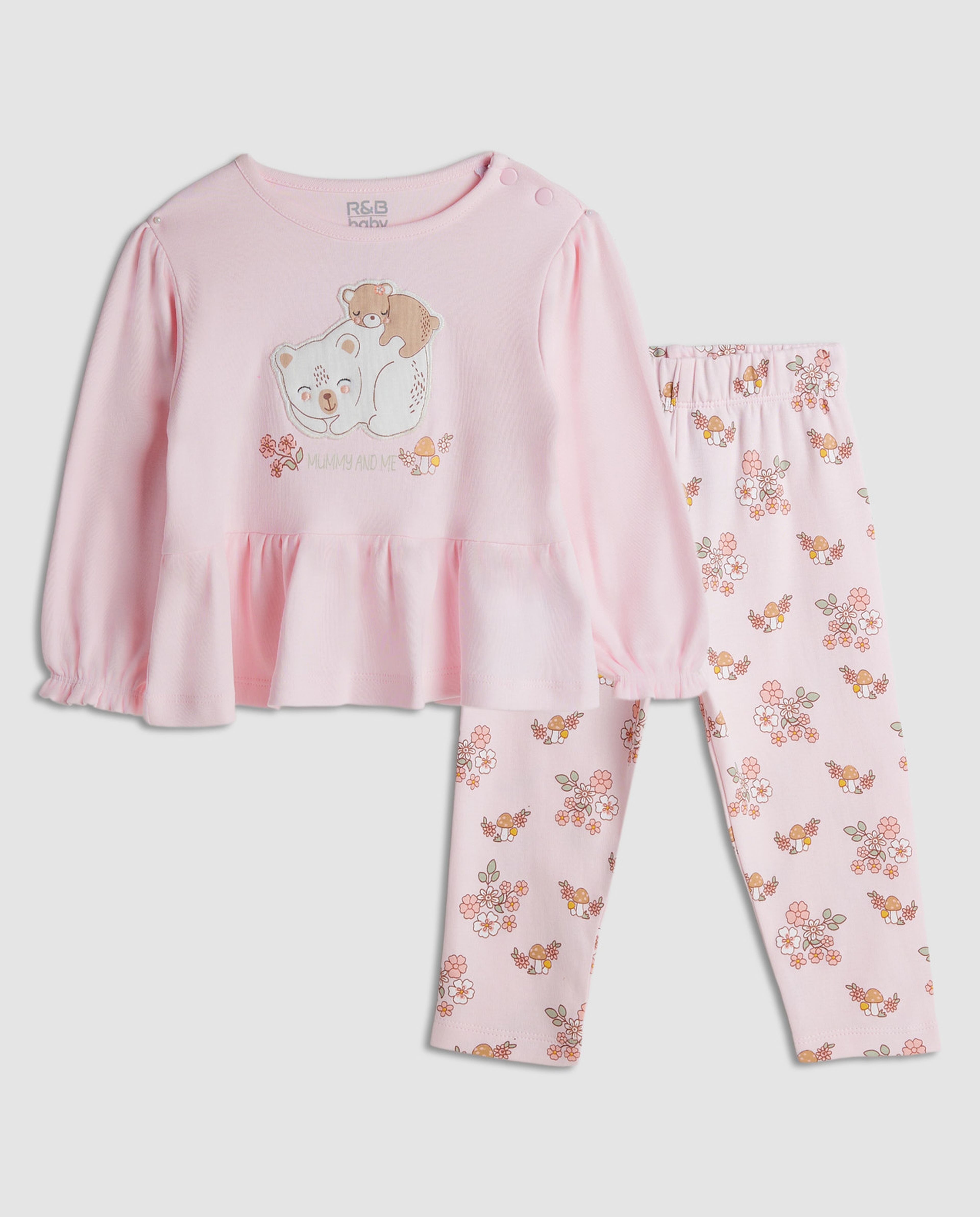 Printed Long Sleeves Clothing Set