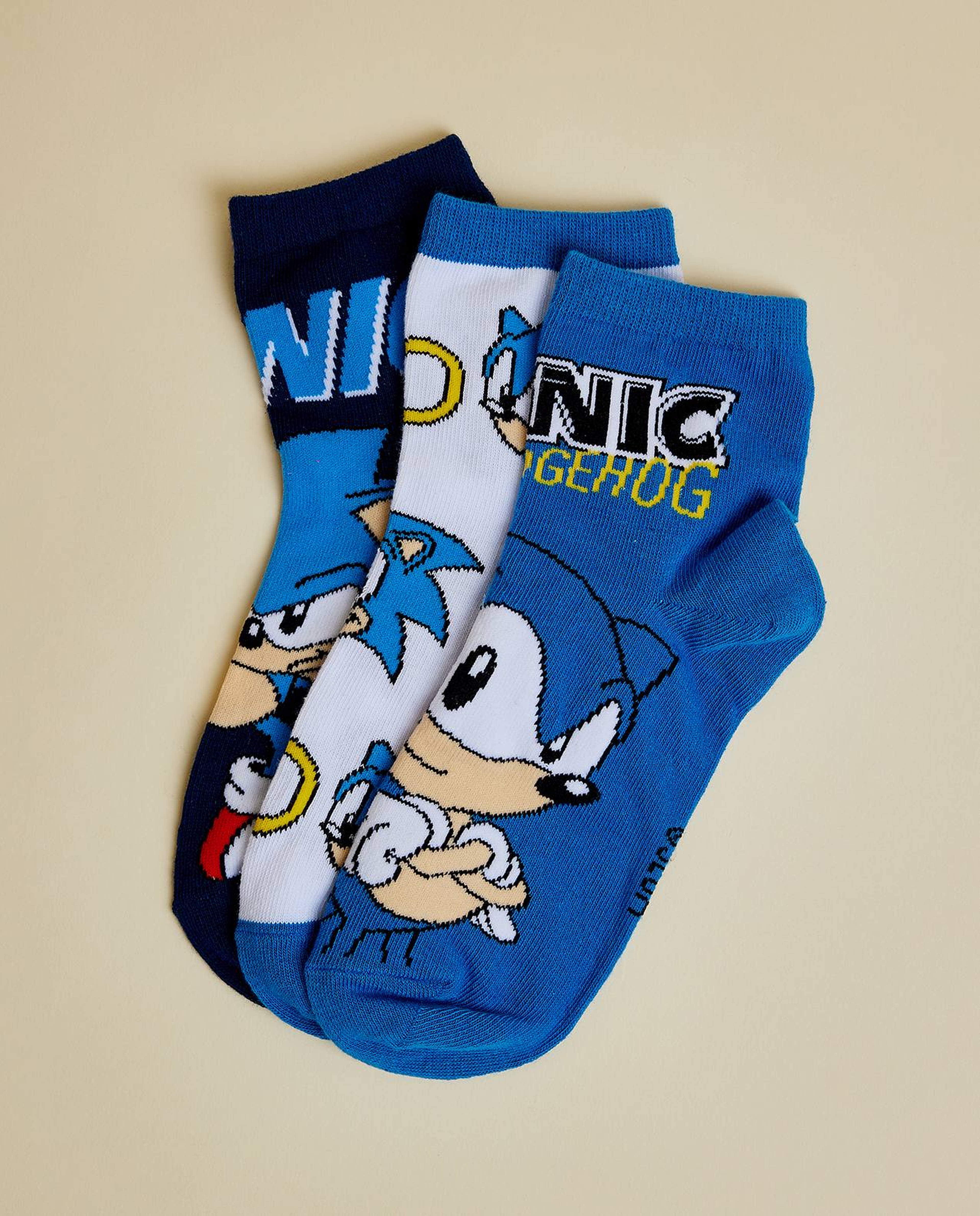 3 Pack Sonic Ankle Socks