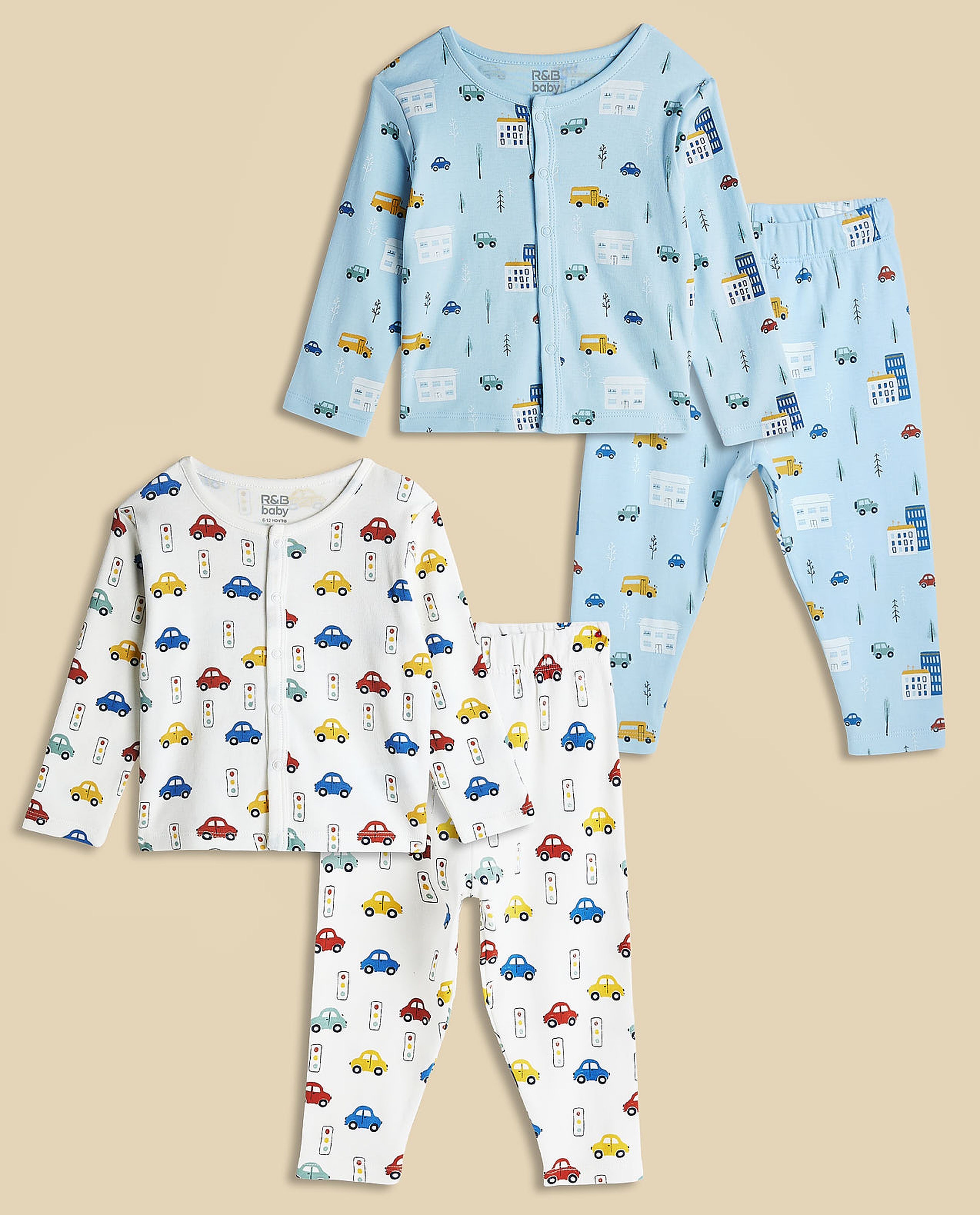 2 Pack Printed Pyjama Set