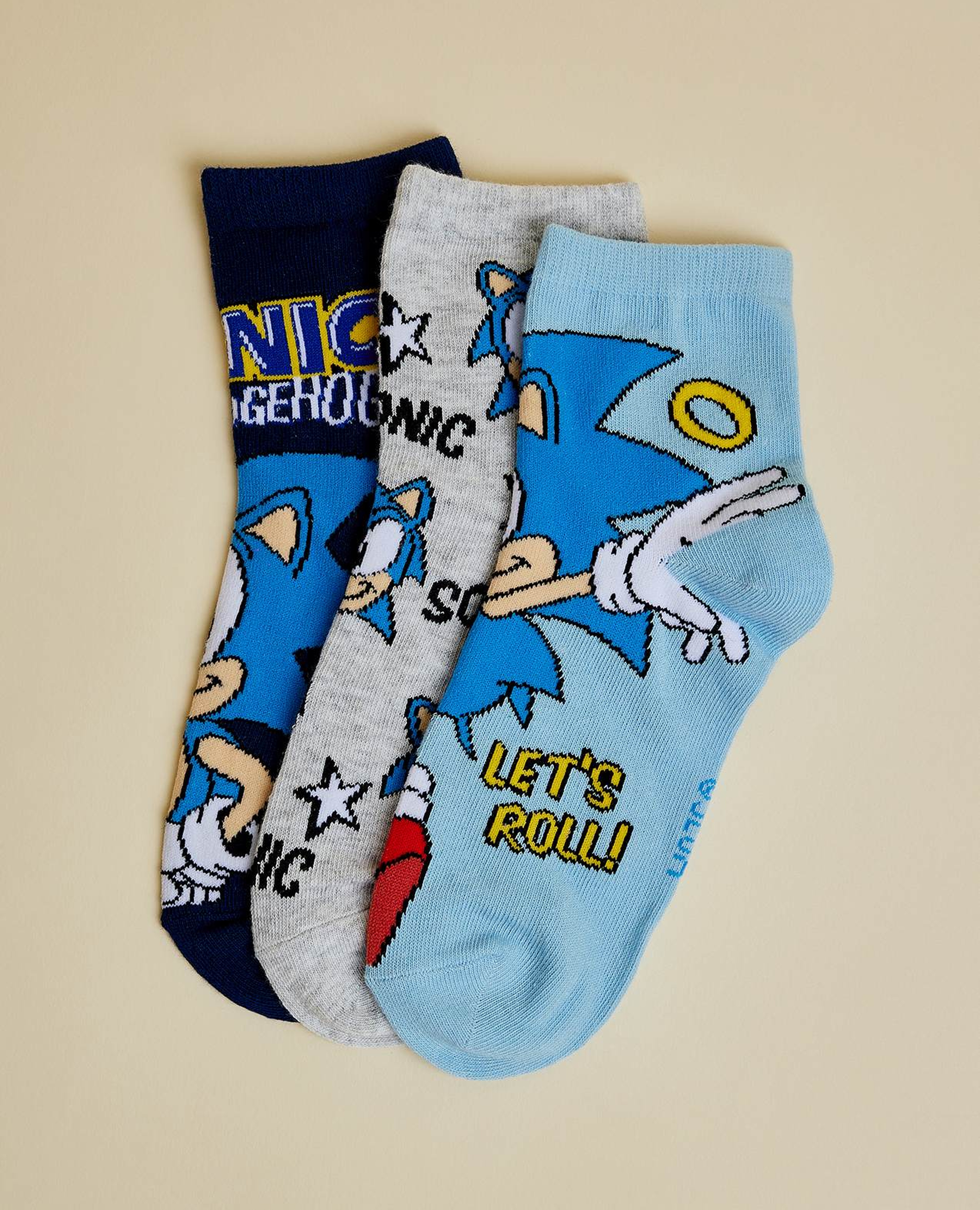 جوارب قصيرة سونيك - 3 أزواج