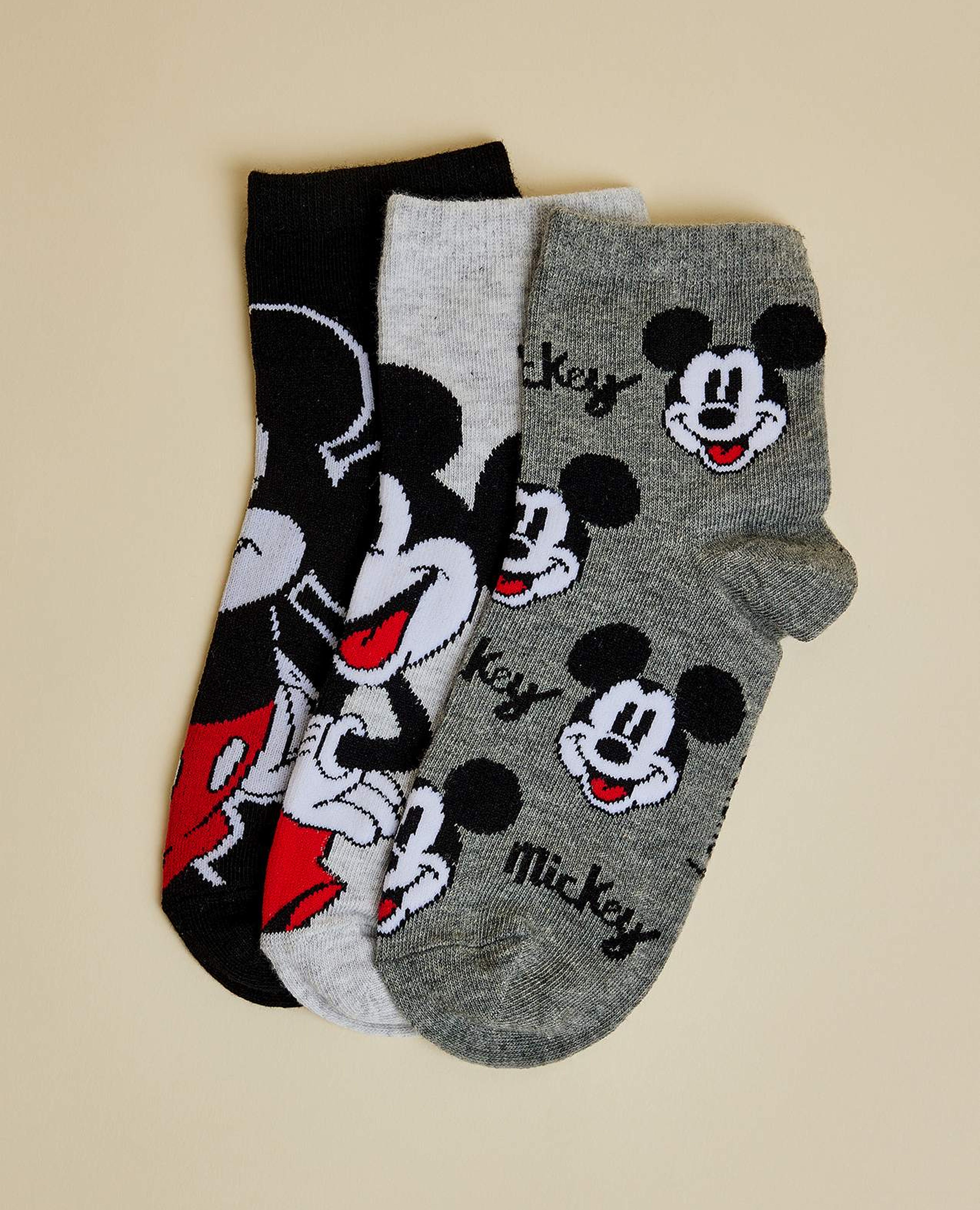 جوارب قصيرة ميكي ماوس - 3 أزواج