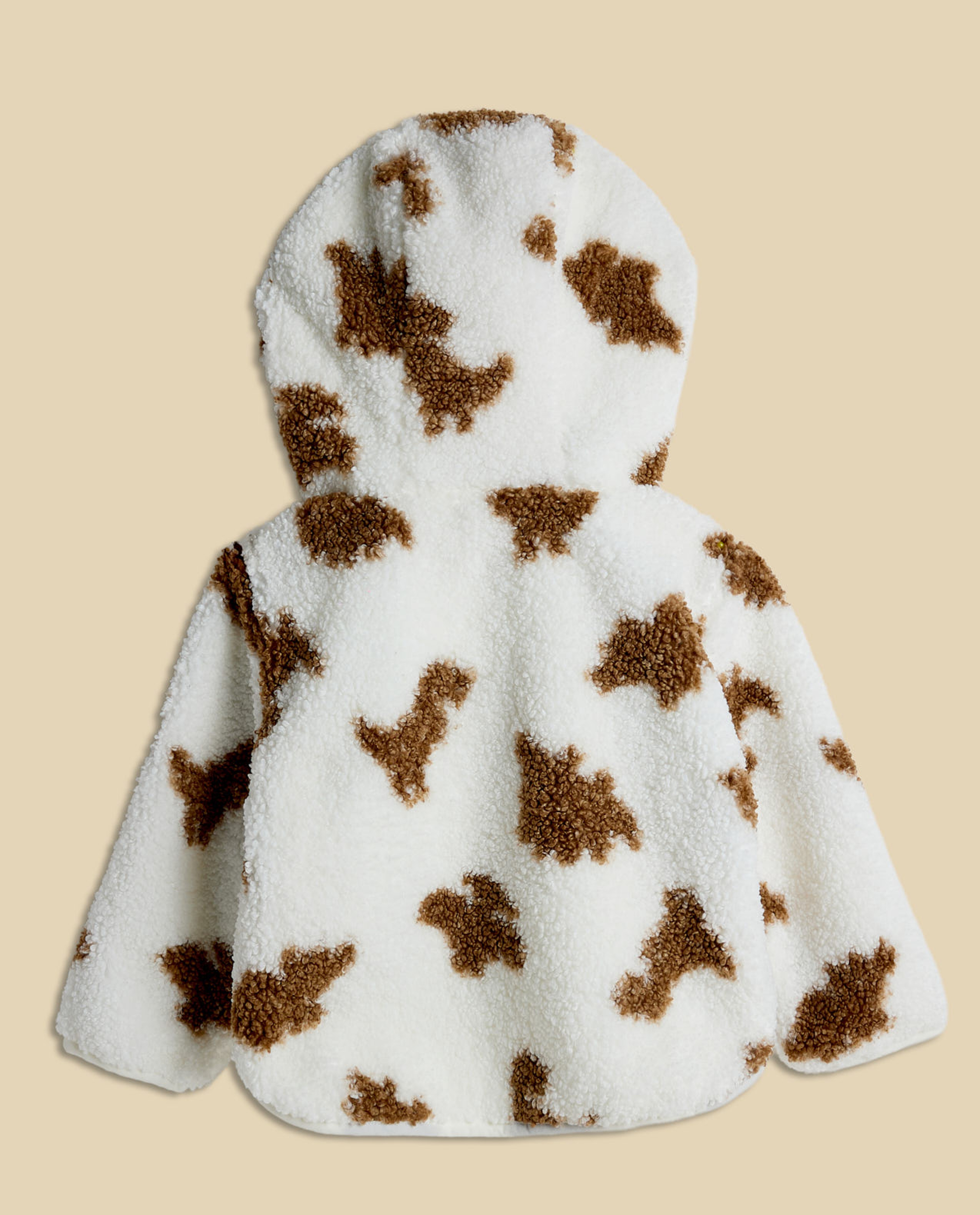 Furry Hooded Jacket with Zipper Closure