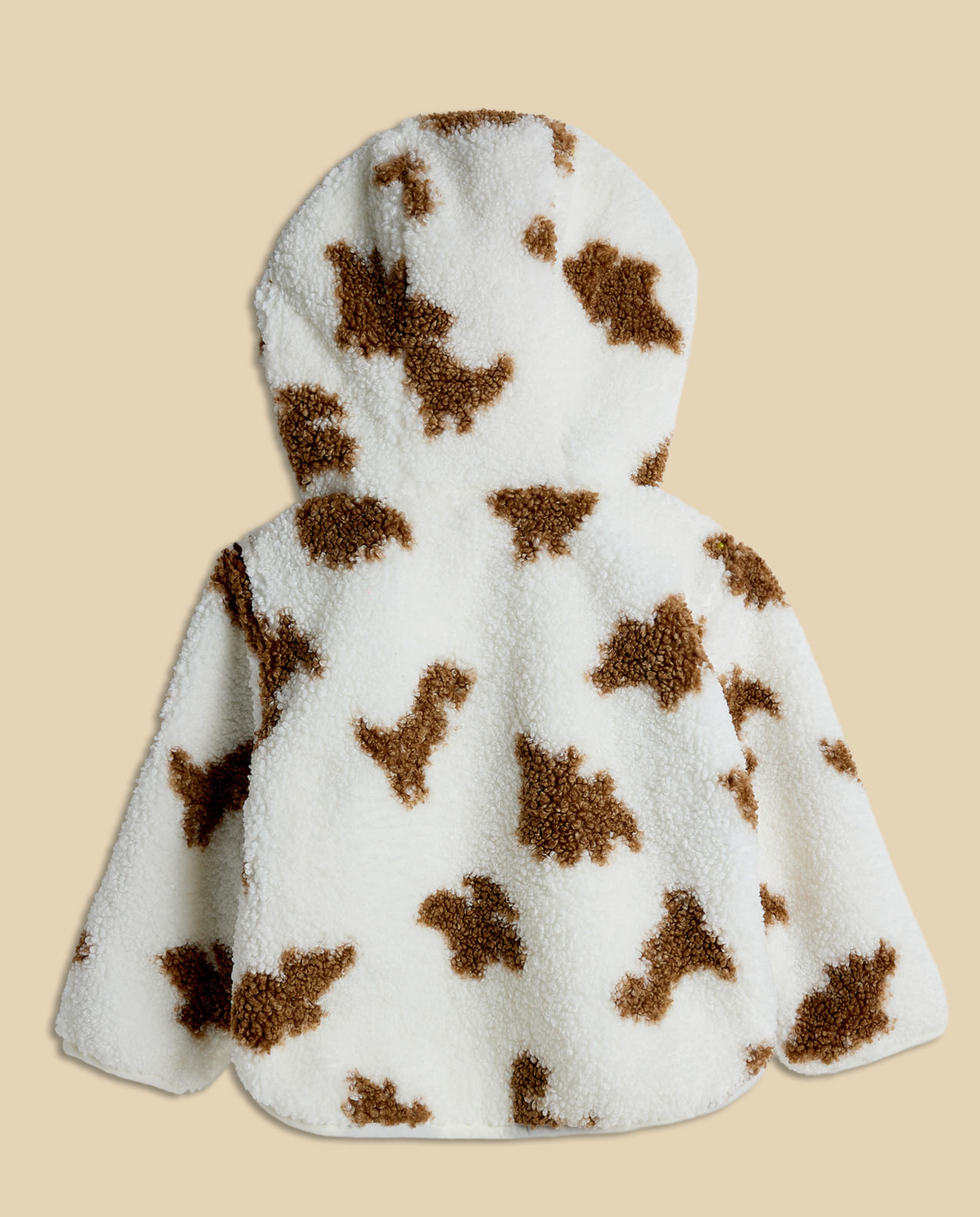 Furry Hooded Jacket with Zipper Closure