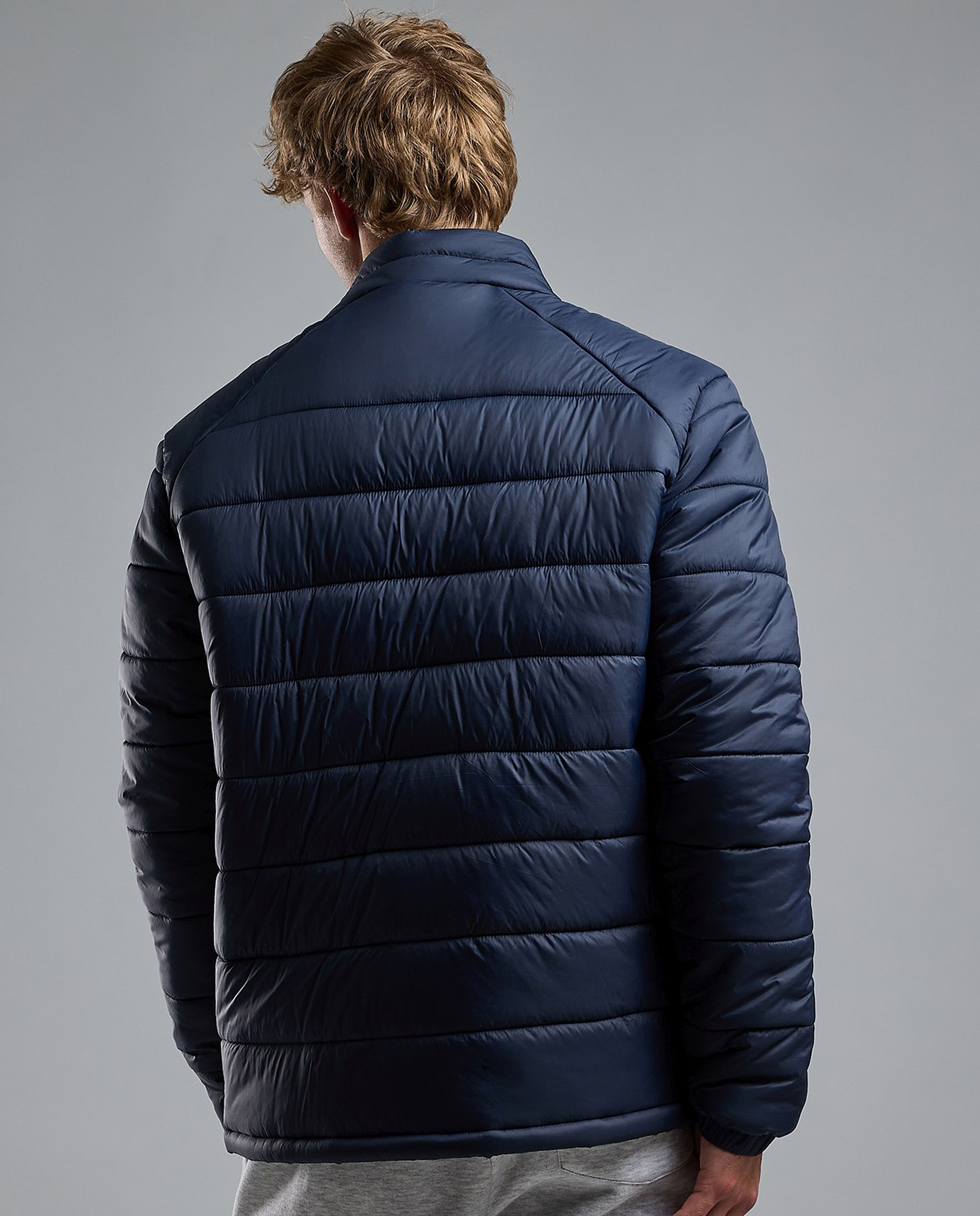 Quilted Puffer Jacket with Zipper Closure