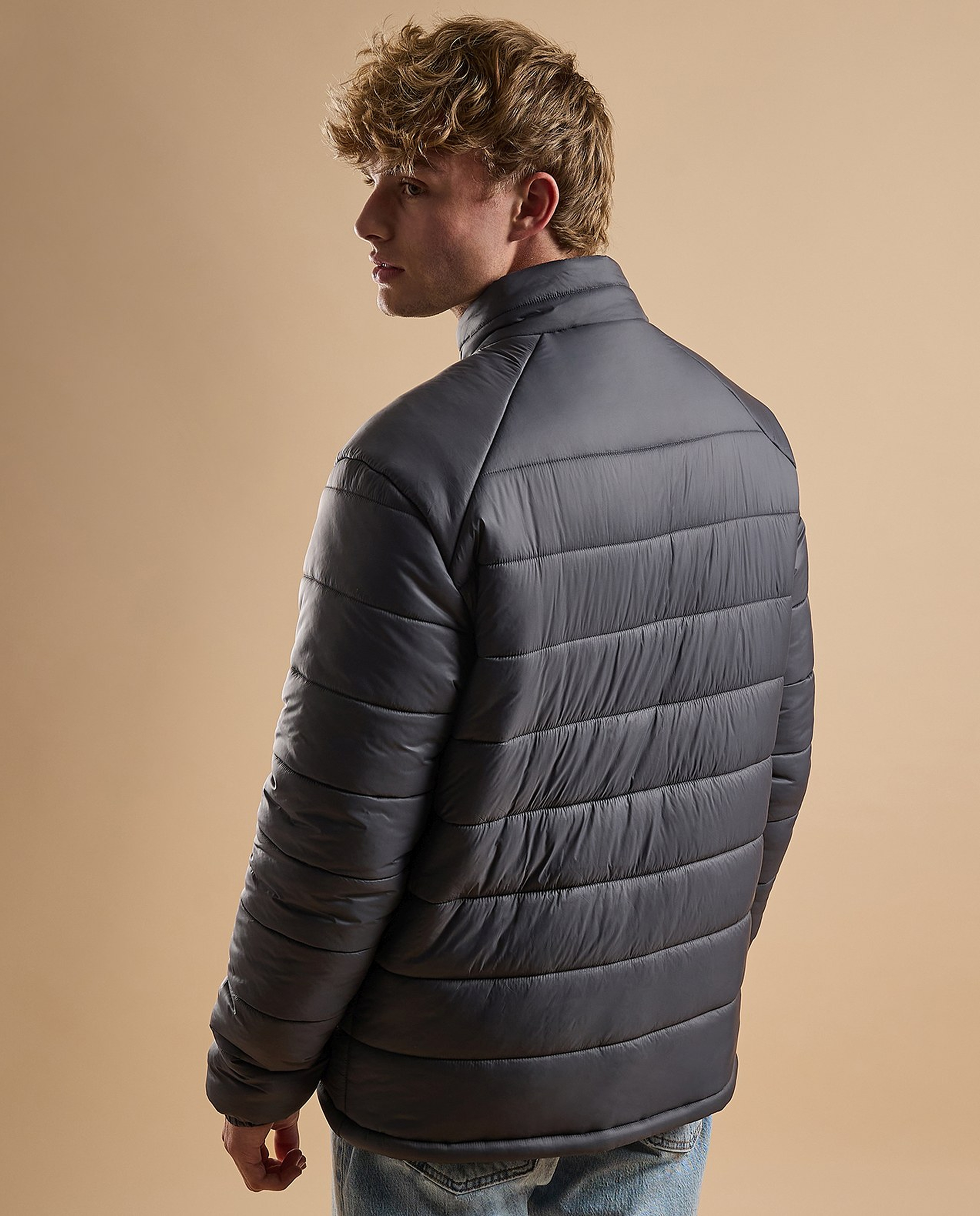 Quilted Puffer Jacket with Zipper Closure