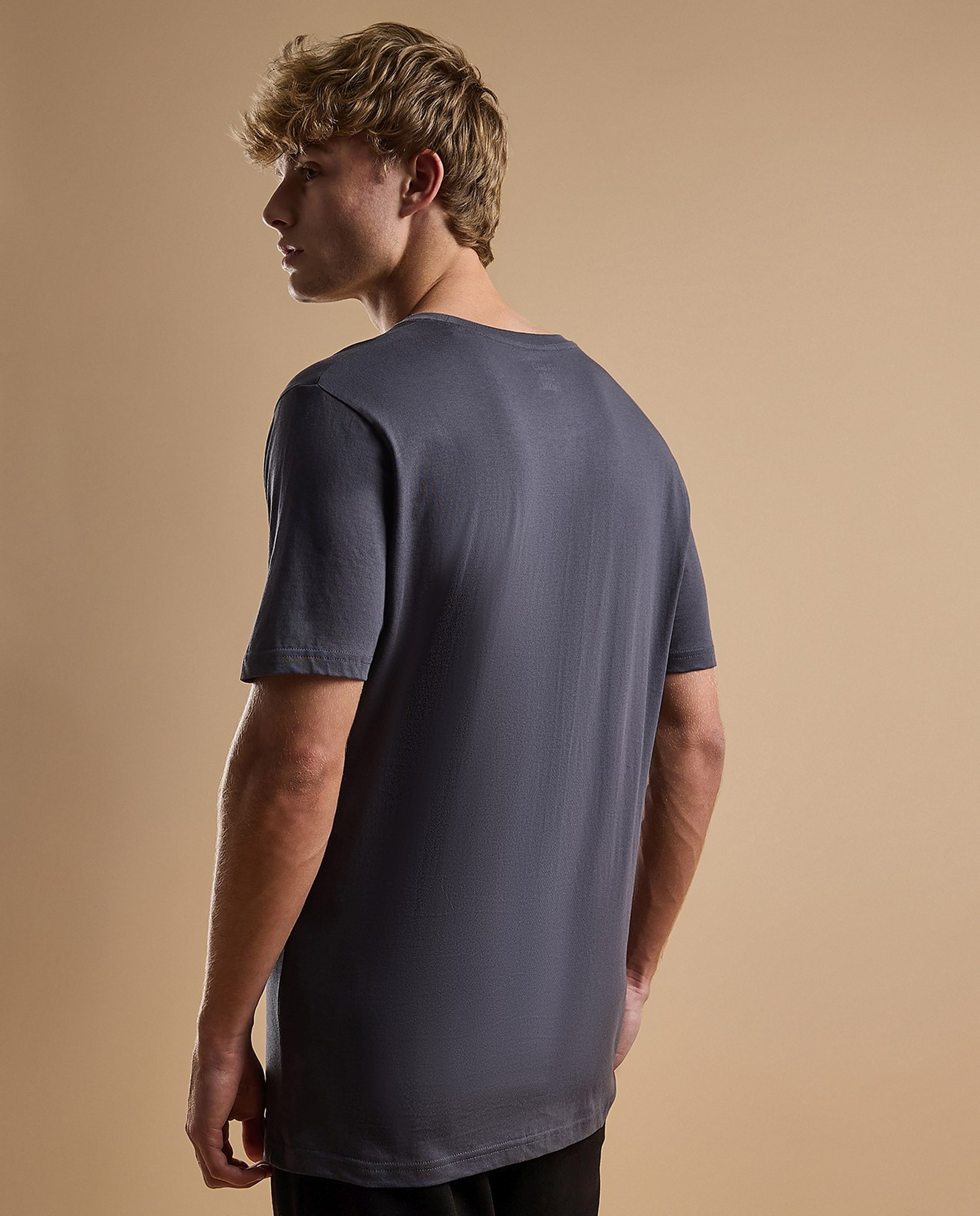 Solid T-Shirt with Crew Neck and Short Sleeves