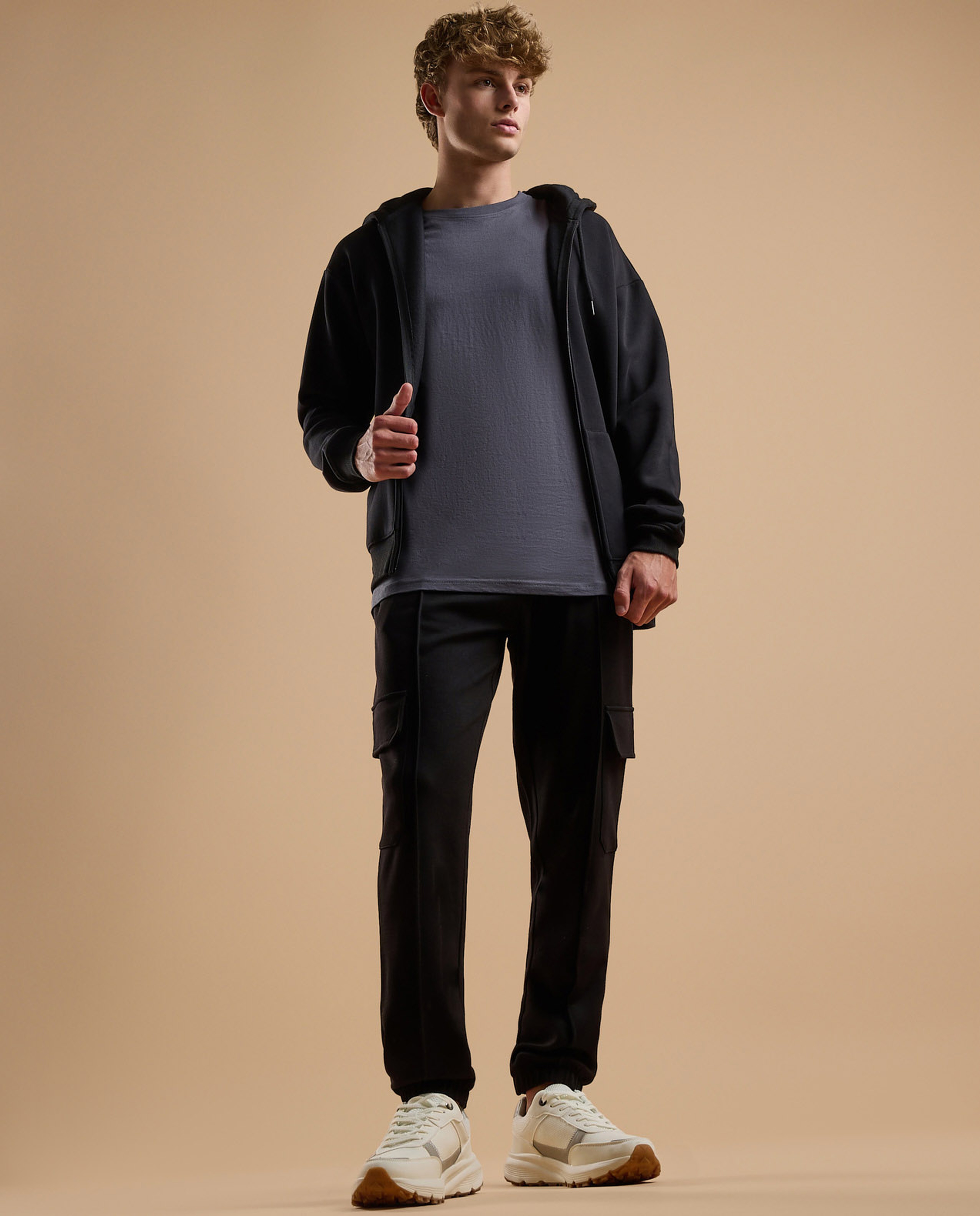 Solid T-Shirt with Crew Neck and Short Sleeves