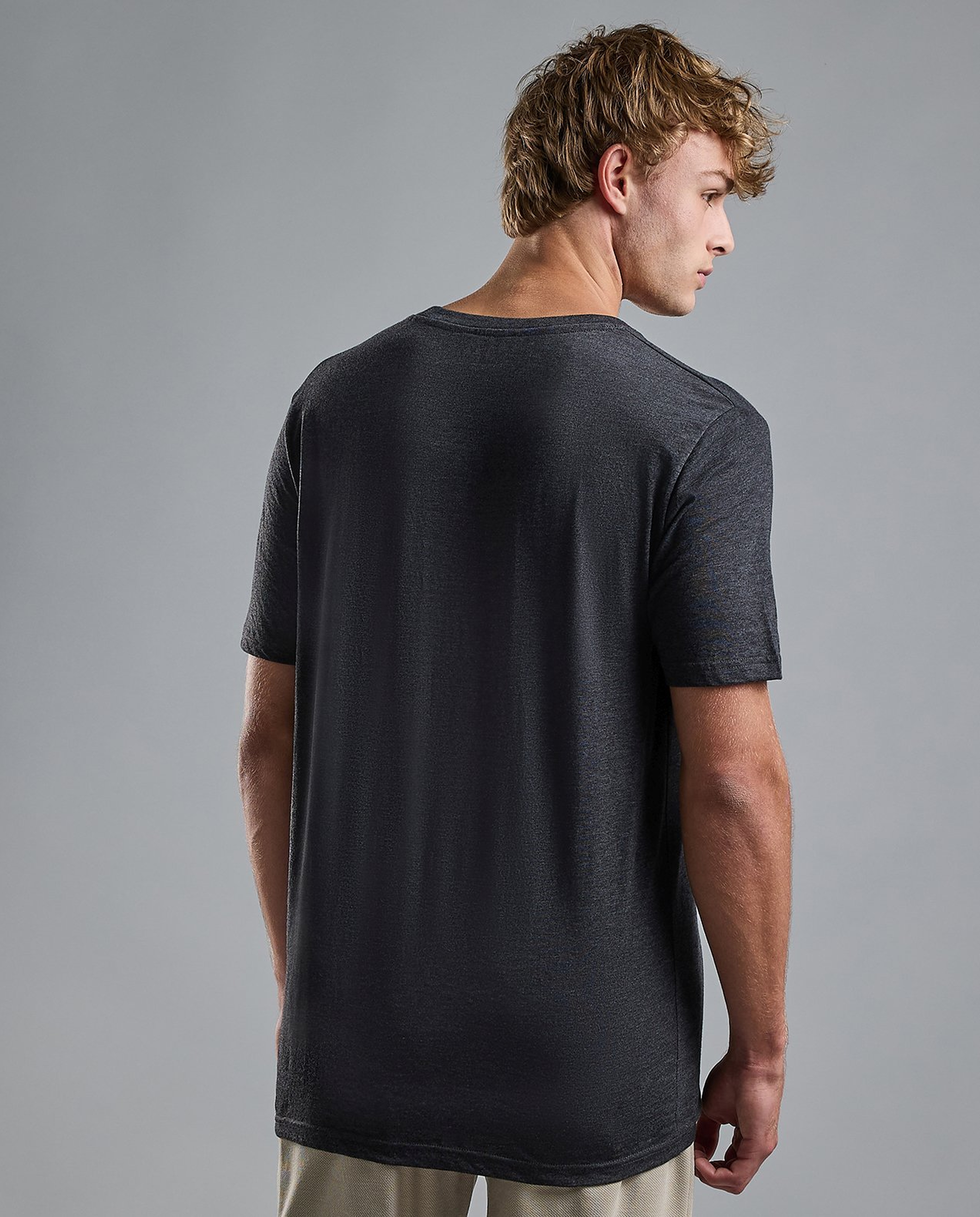 Solid T-Shirt with Crew Neck and Short Sleeves