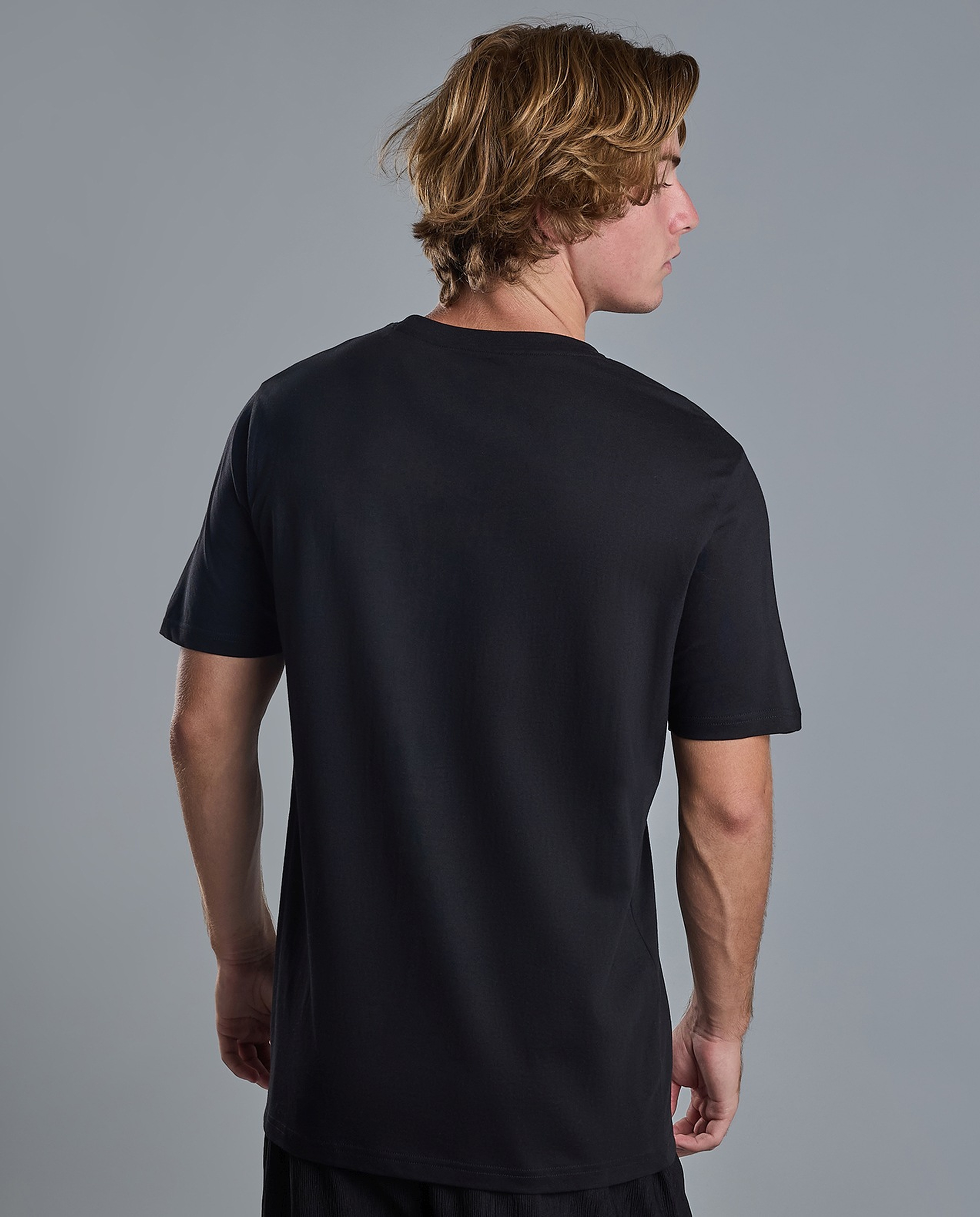 Solid T-Shirt with Crew Neck and Short Sleeves