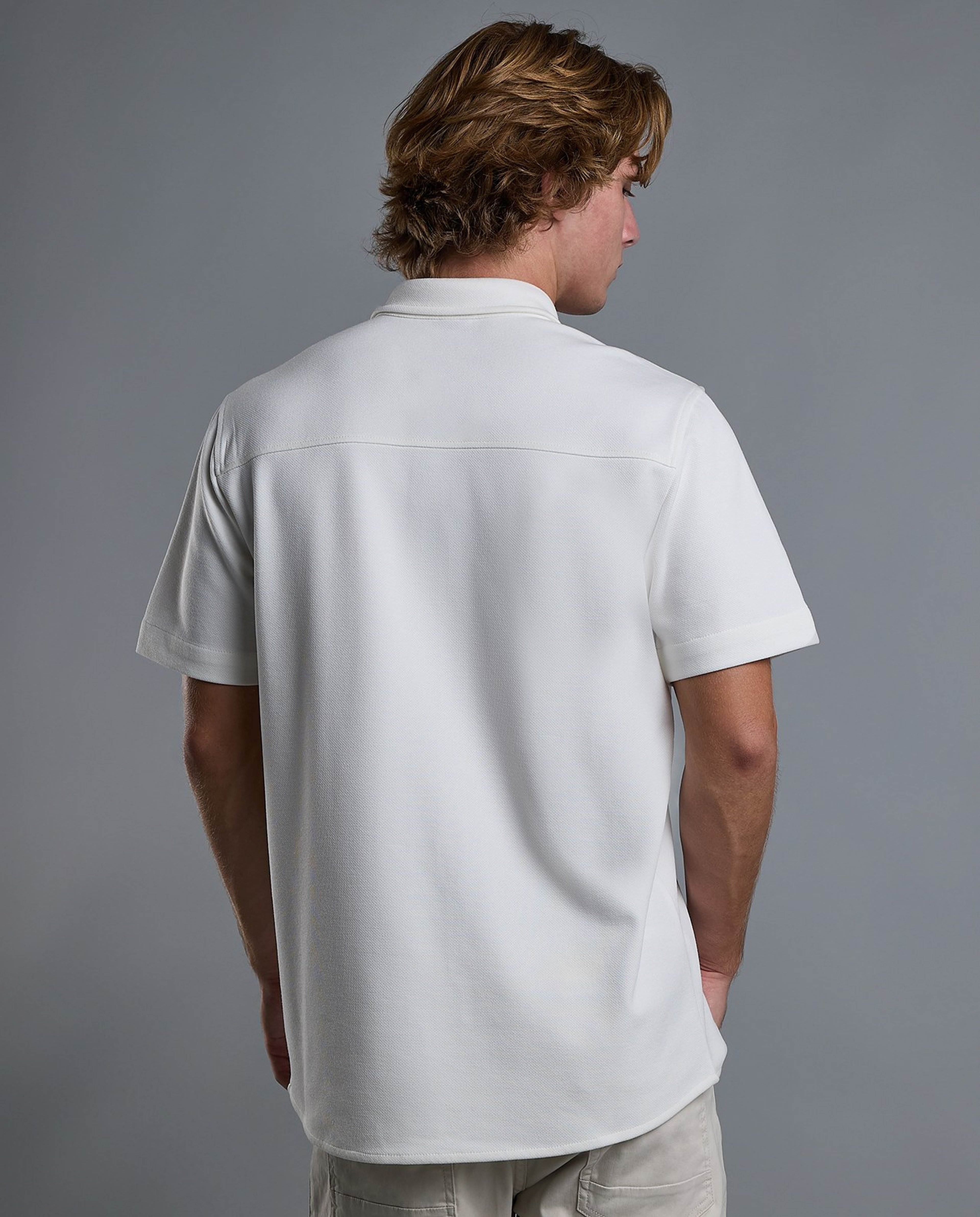 Solid Shirt with Classic Shirt with Short Sleeves