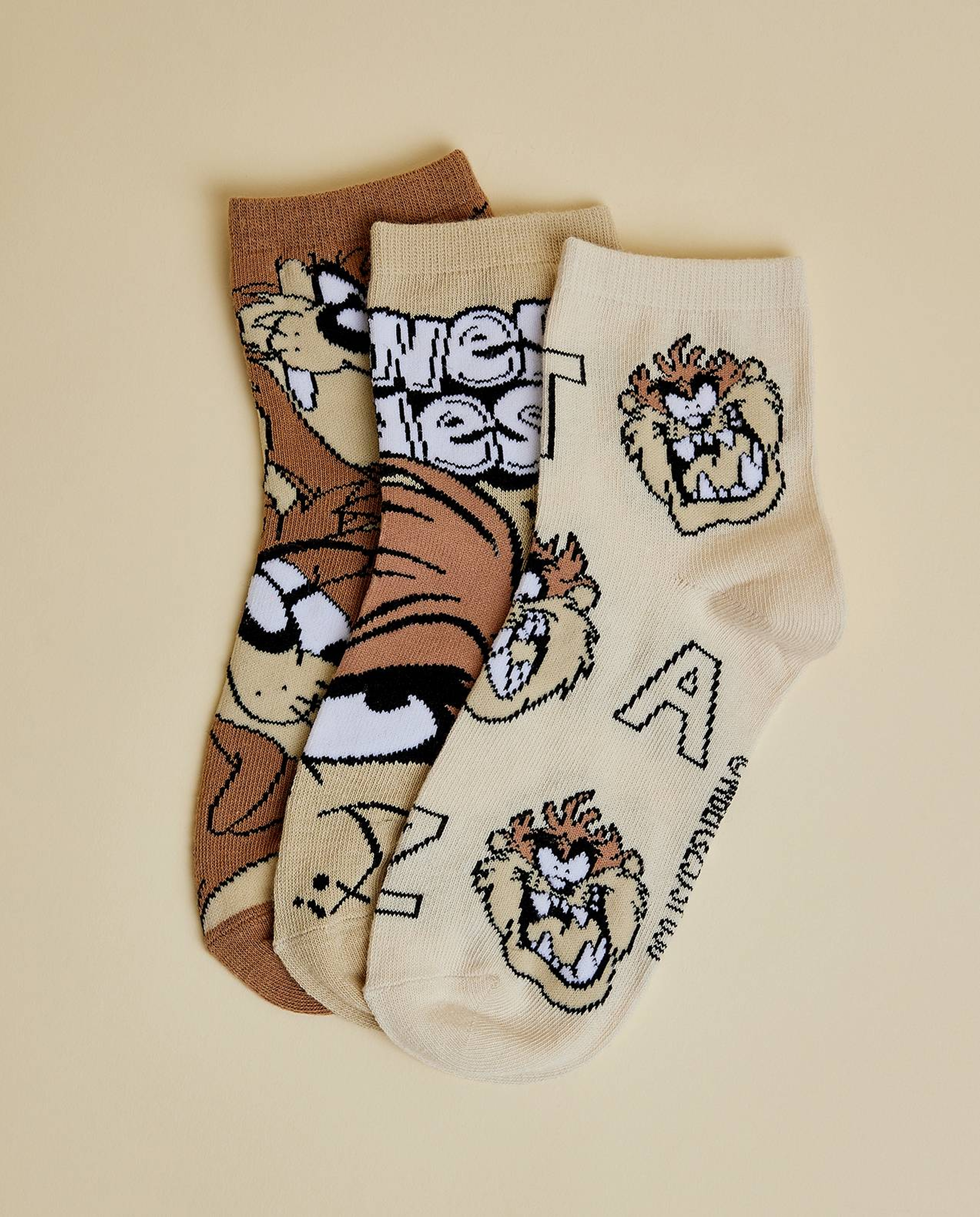 3 Pack Looney Tunes Ankle Socks