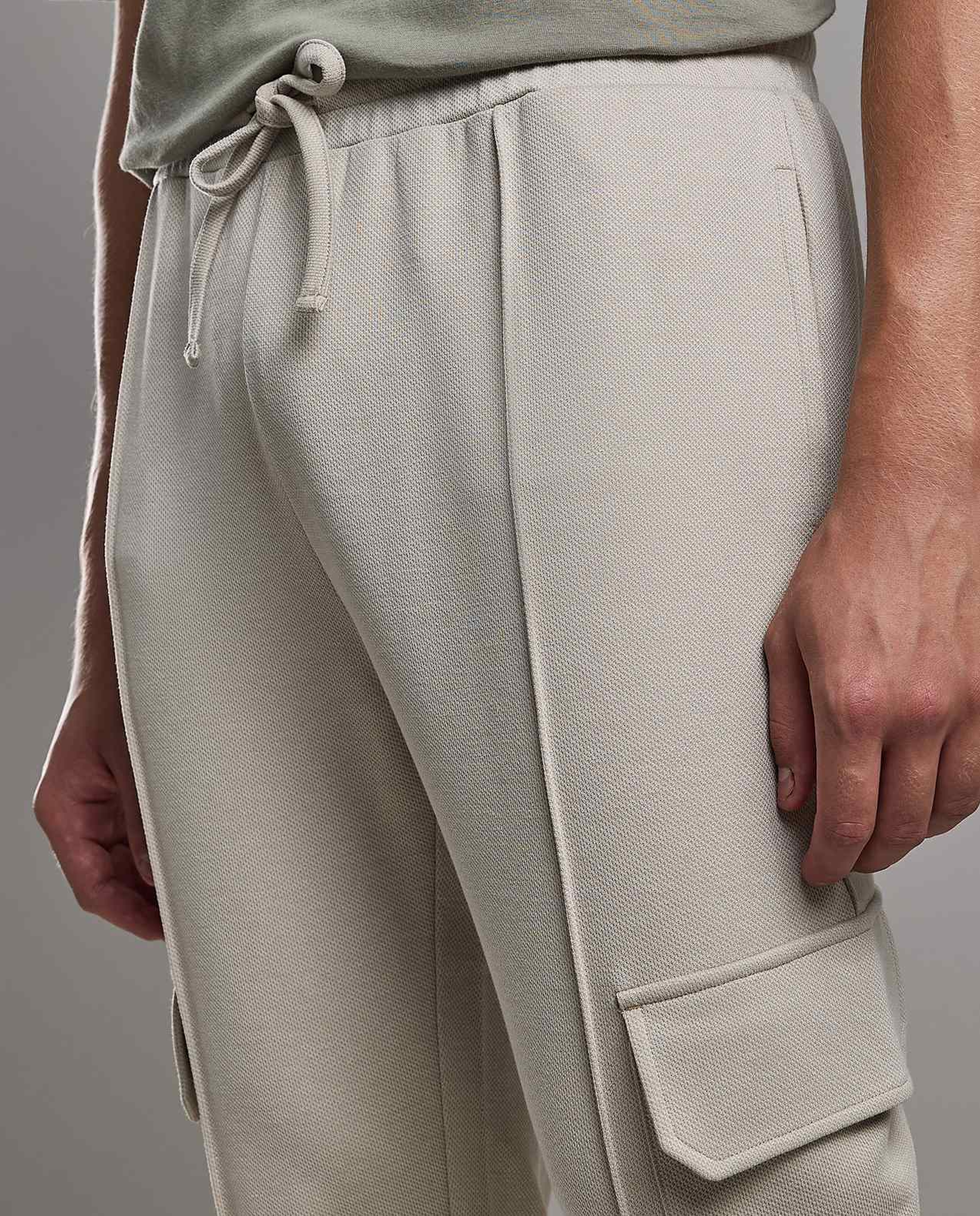 Solid Jogger Pants with Drawstring Waist