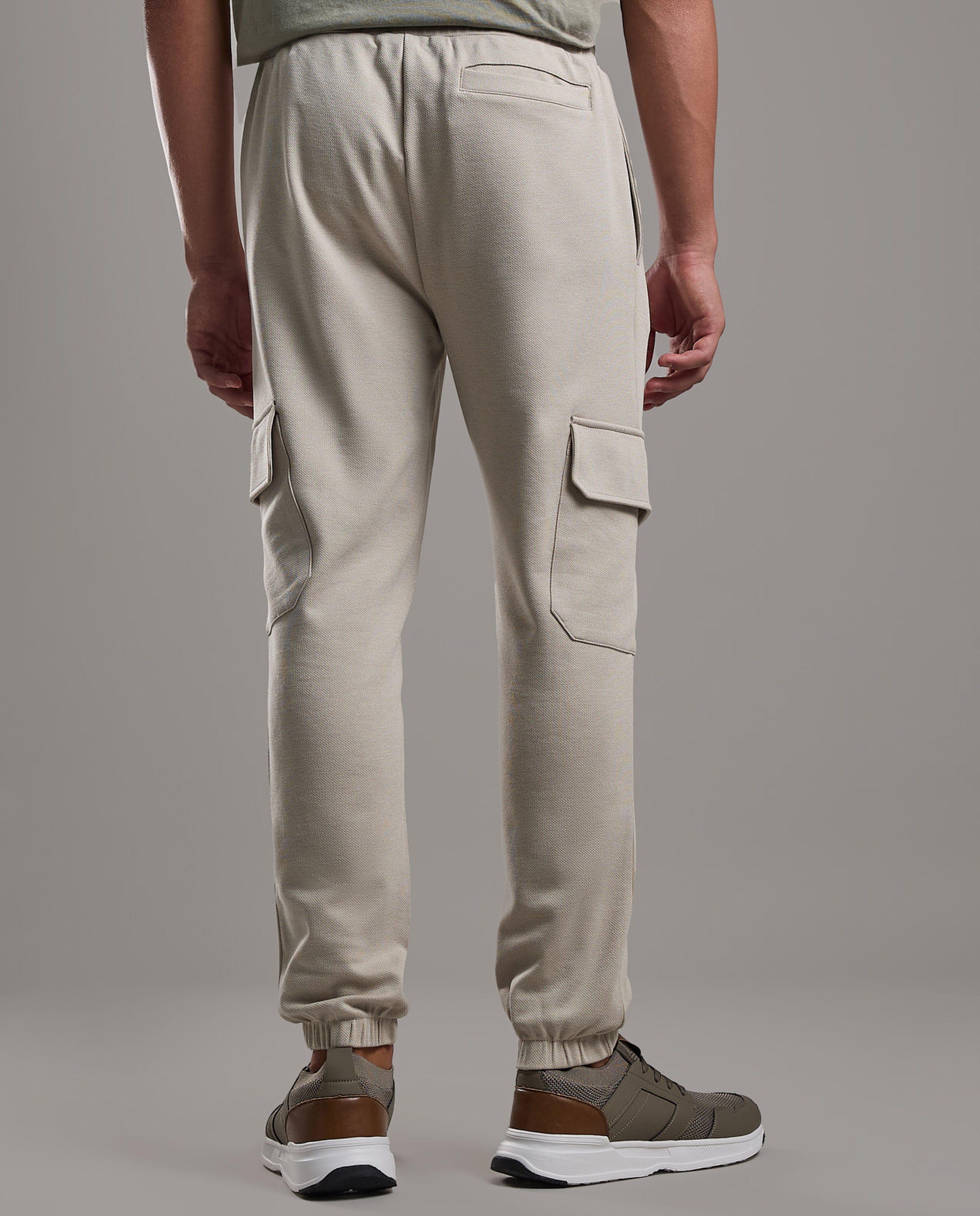 Solid Jogger Pants with Drawstring Waist