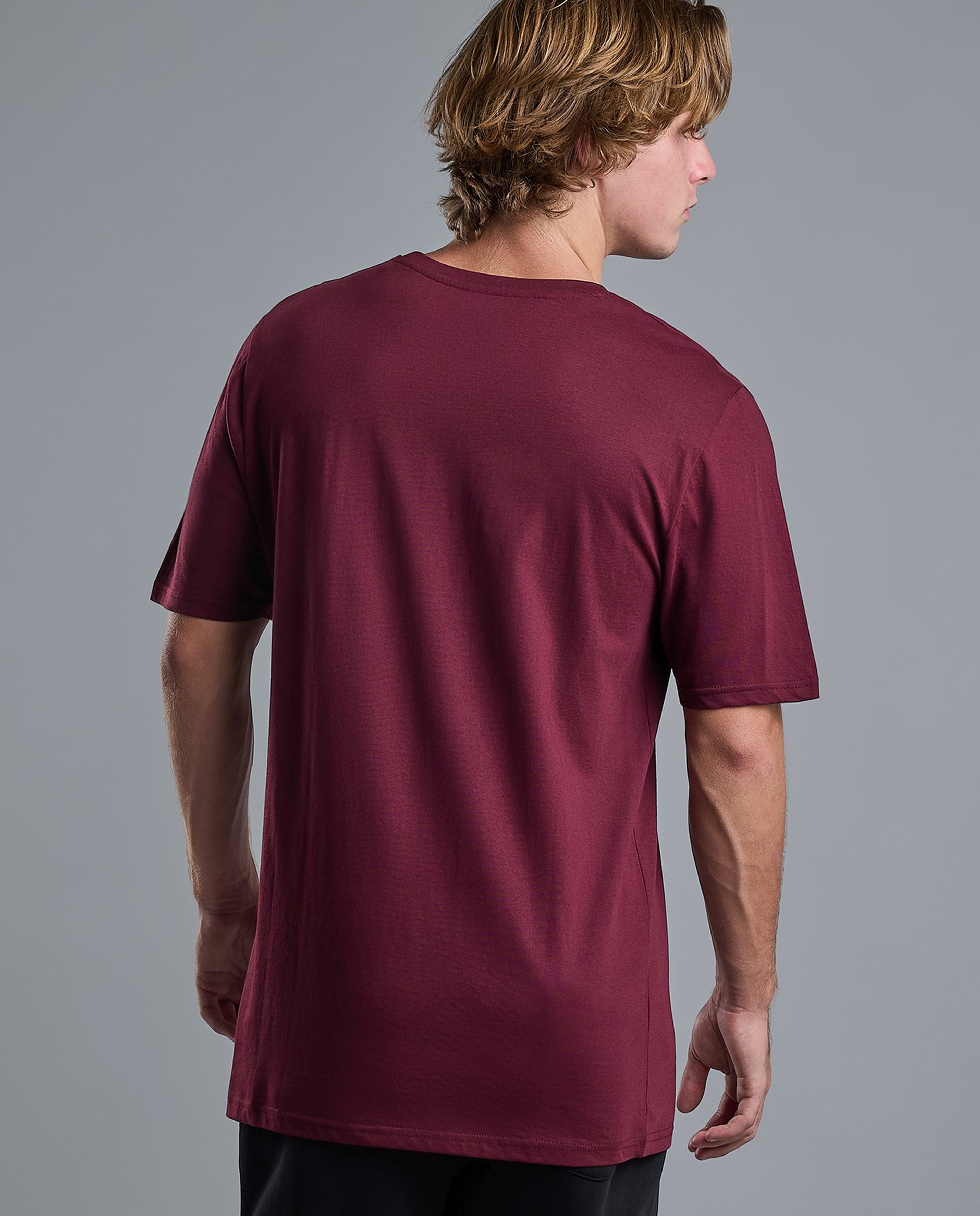 Solid T-Shirt with Crew Neck and Short Sleeves