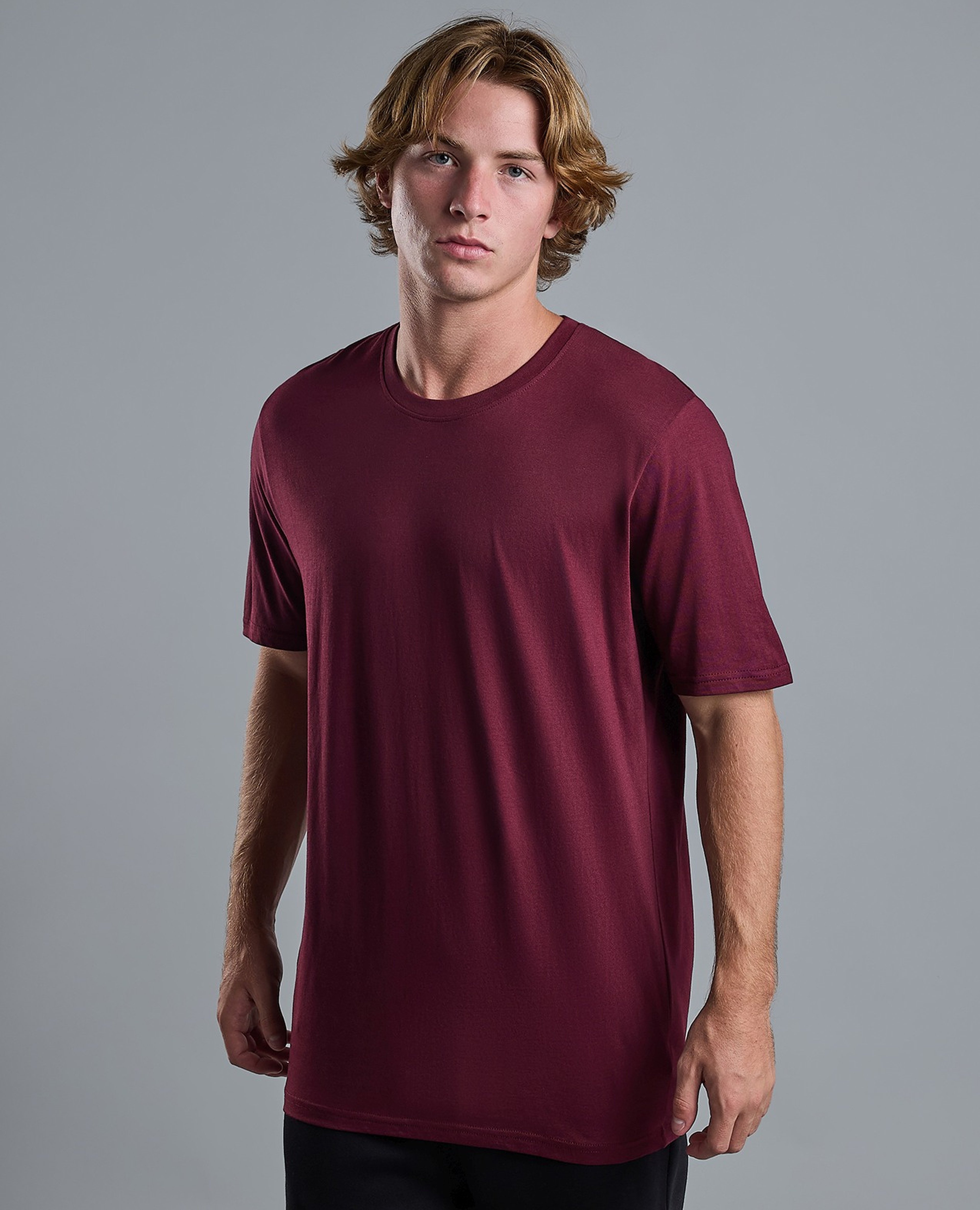 Solid T-Shirt with Crew Neck and Short Sleeves