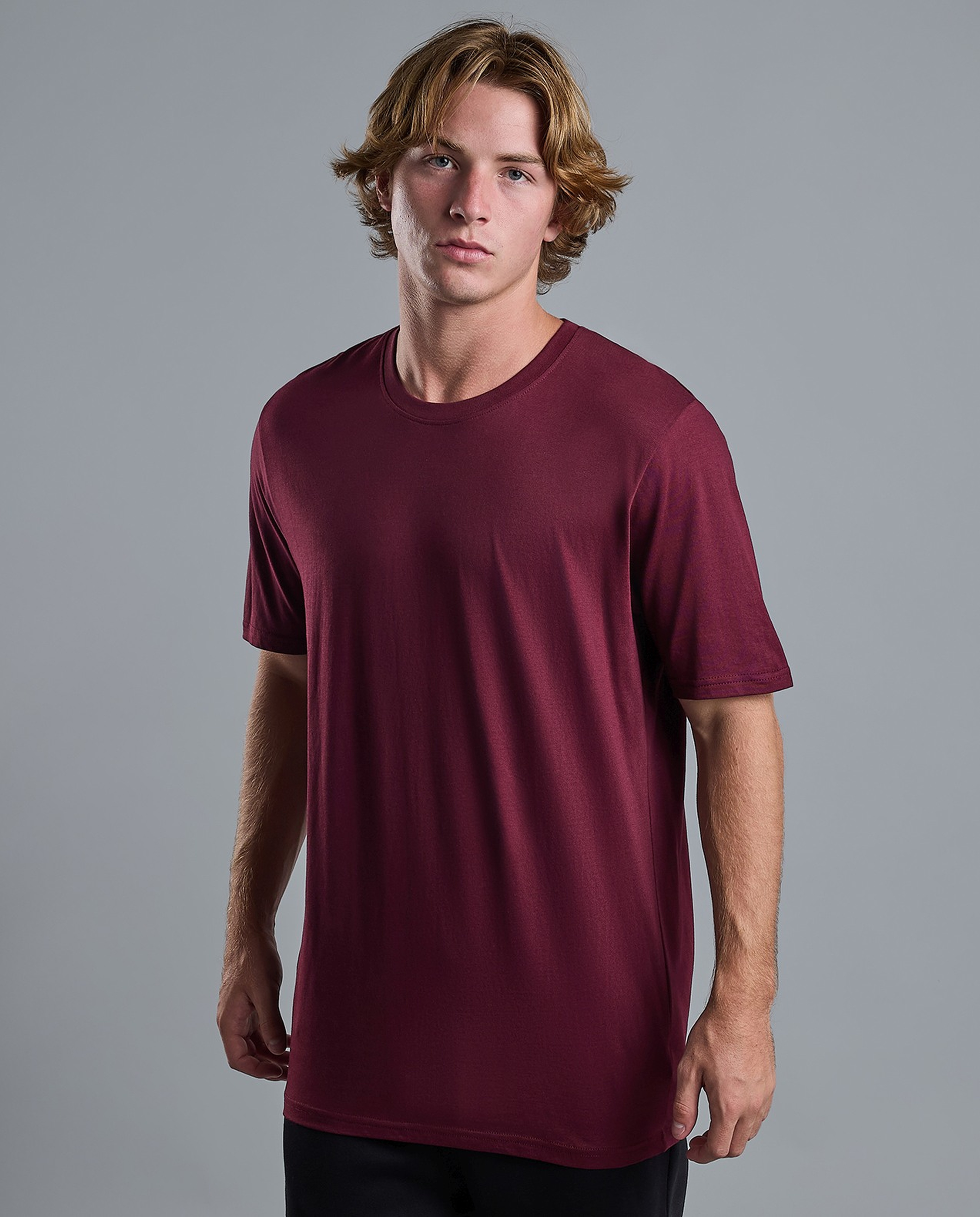 Solid T-Shirt with Crew Neck and Short Sleeves