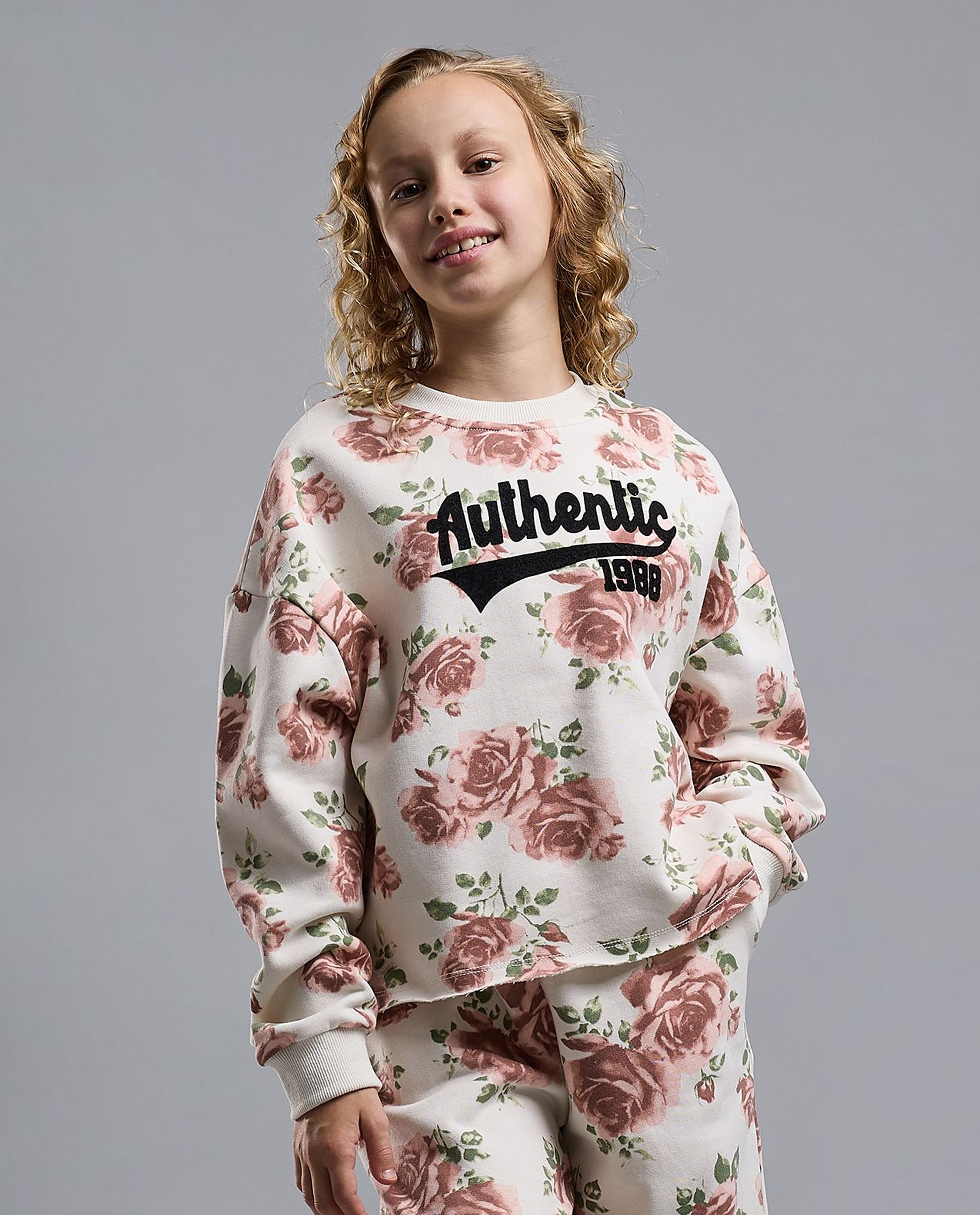 Floral Print Sweatsuit Set