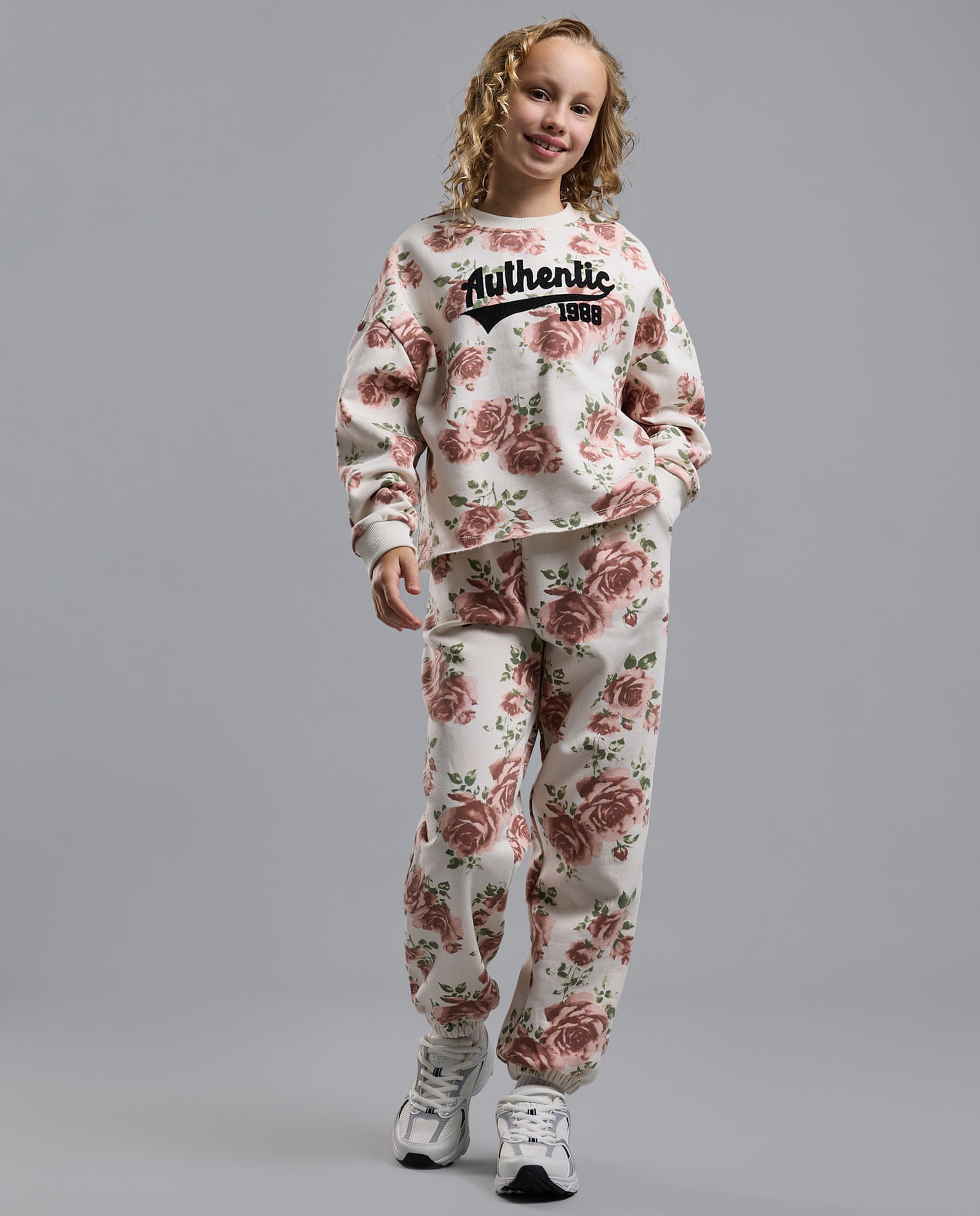 Floral Print Sweatsuit Set