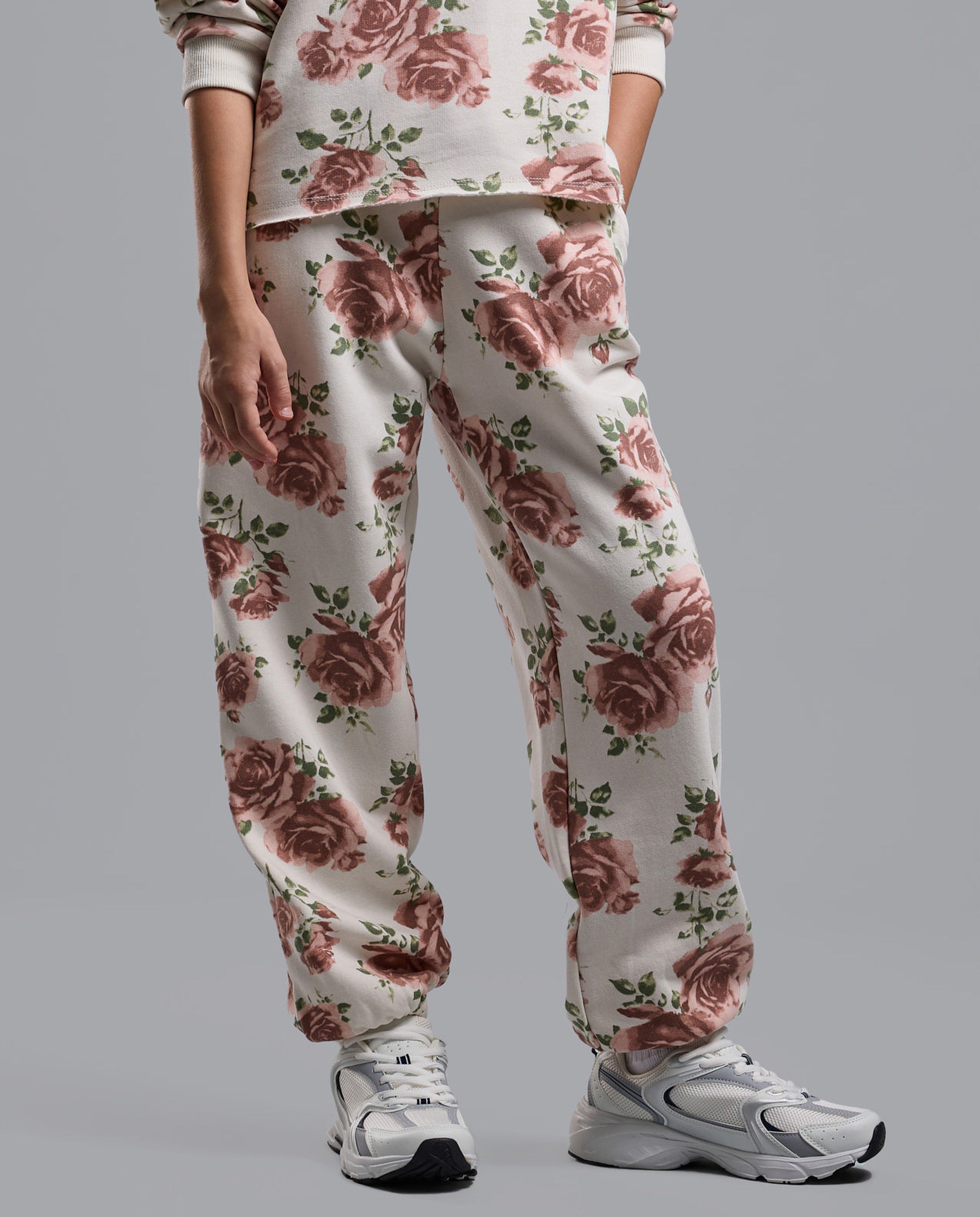 Floral Print Sweatsuit Set