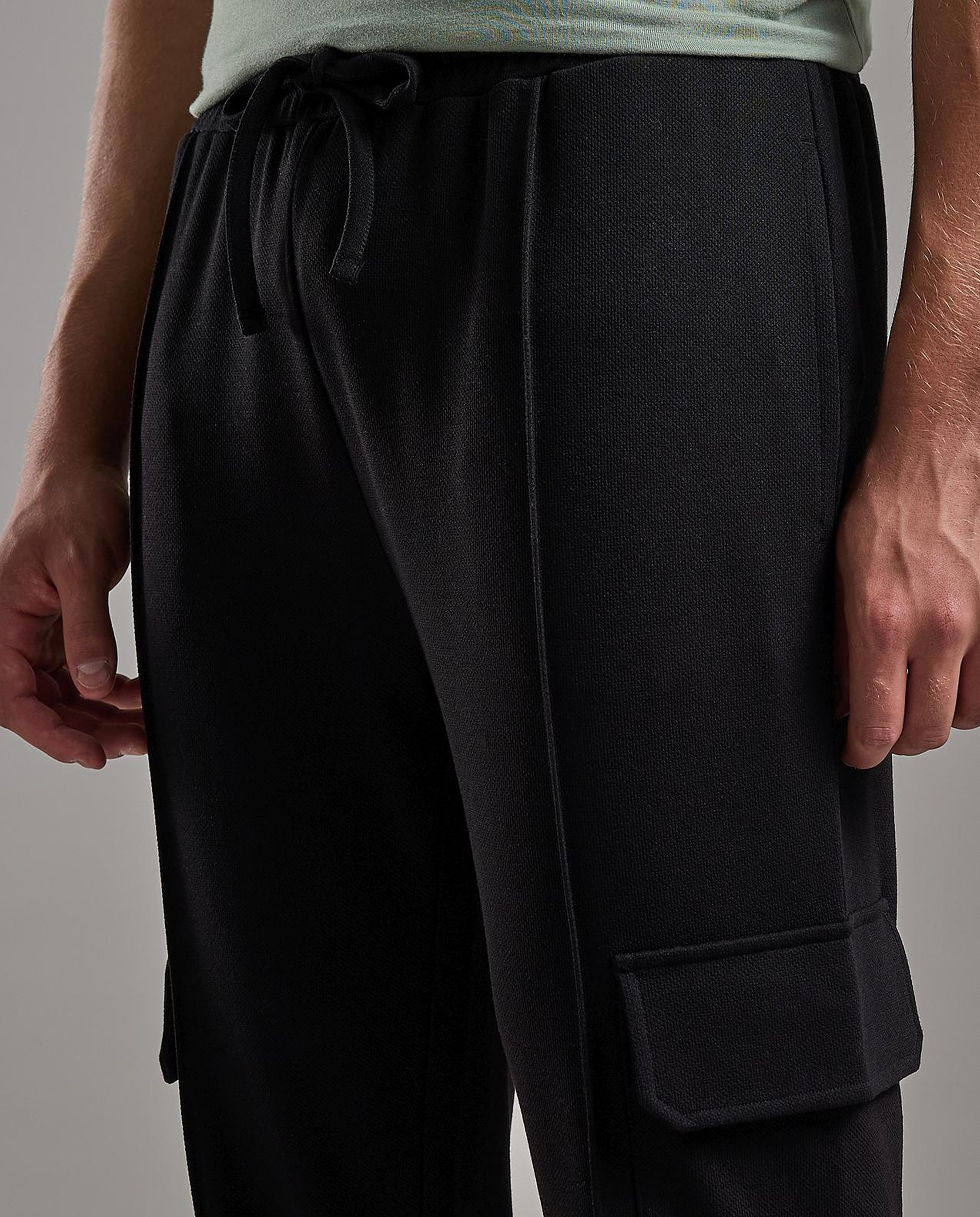 Solid Jogger Pants with Drawstring Waist