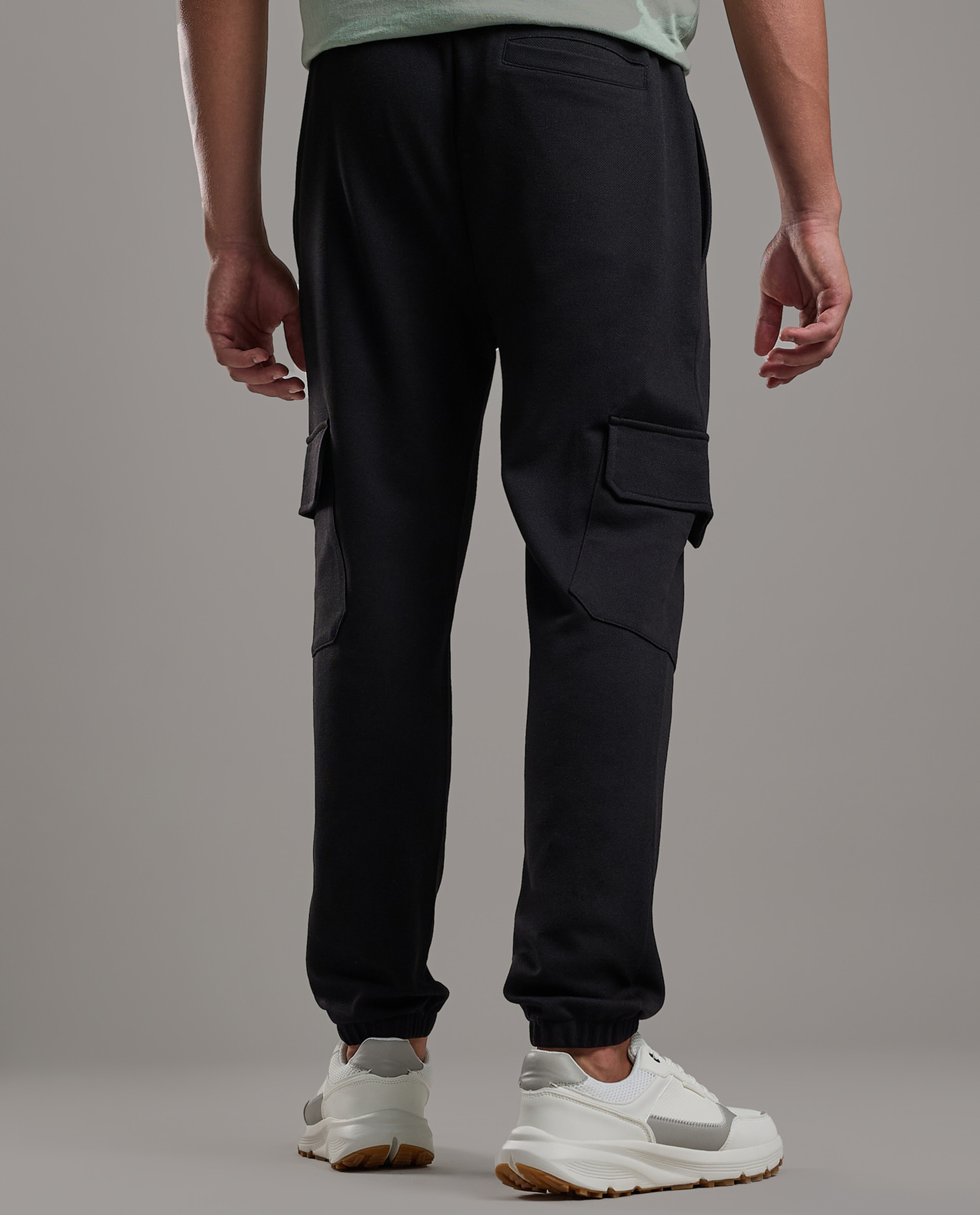 Solid Jogger Pants with Drawstring Waist