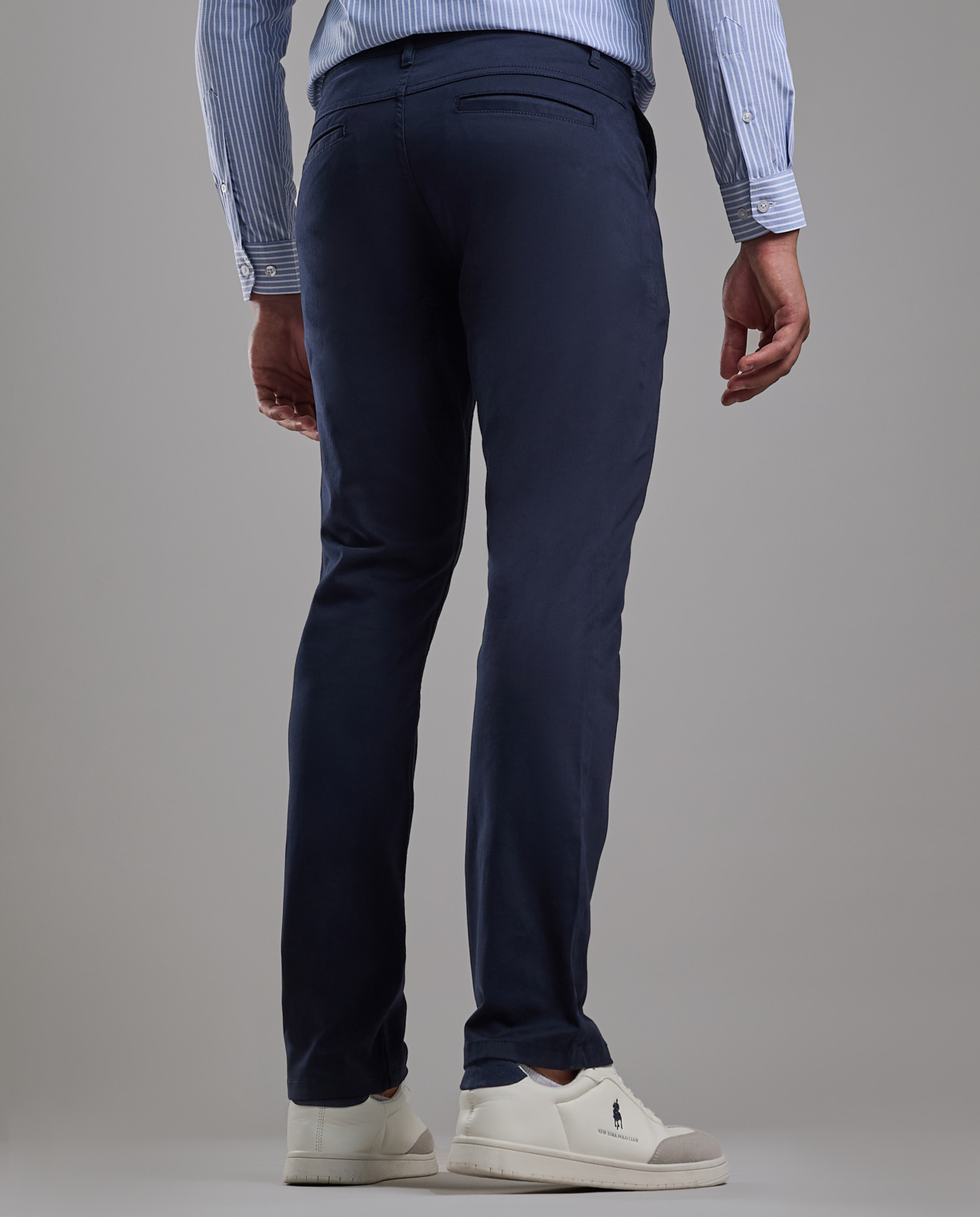 Solid Relaxed Fit Pants with Button Closure