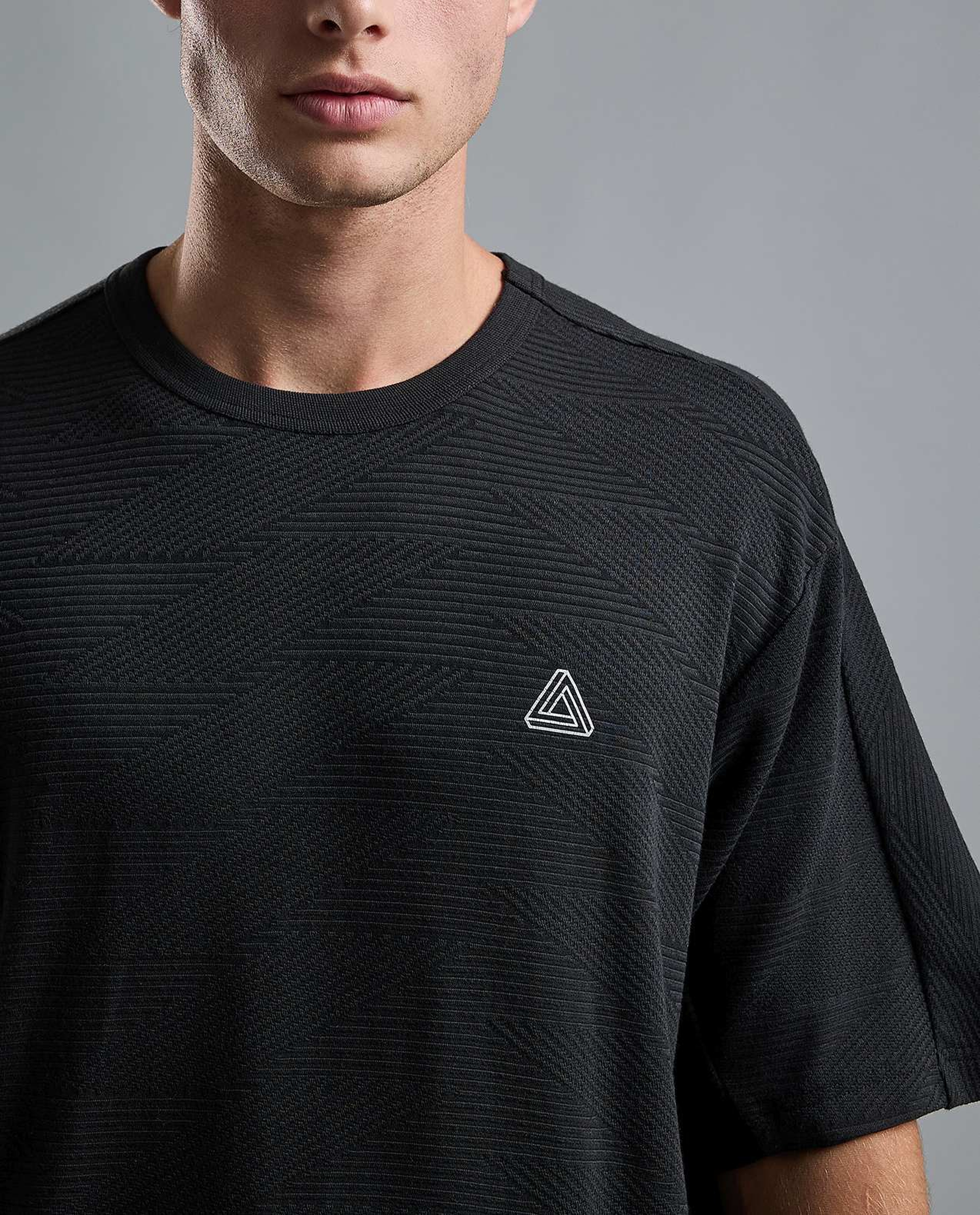 Print Detail Active T-Shirt with Crew Neck and Short Sleeves