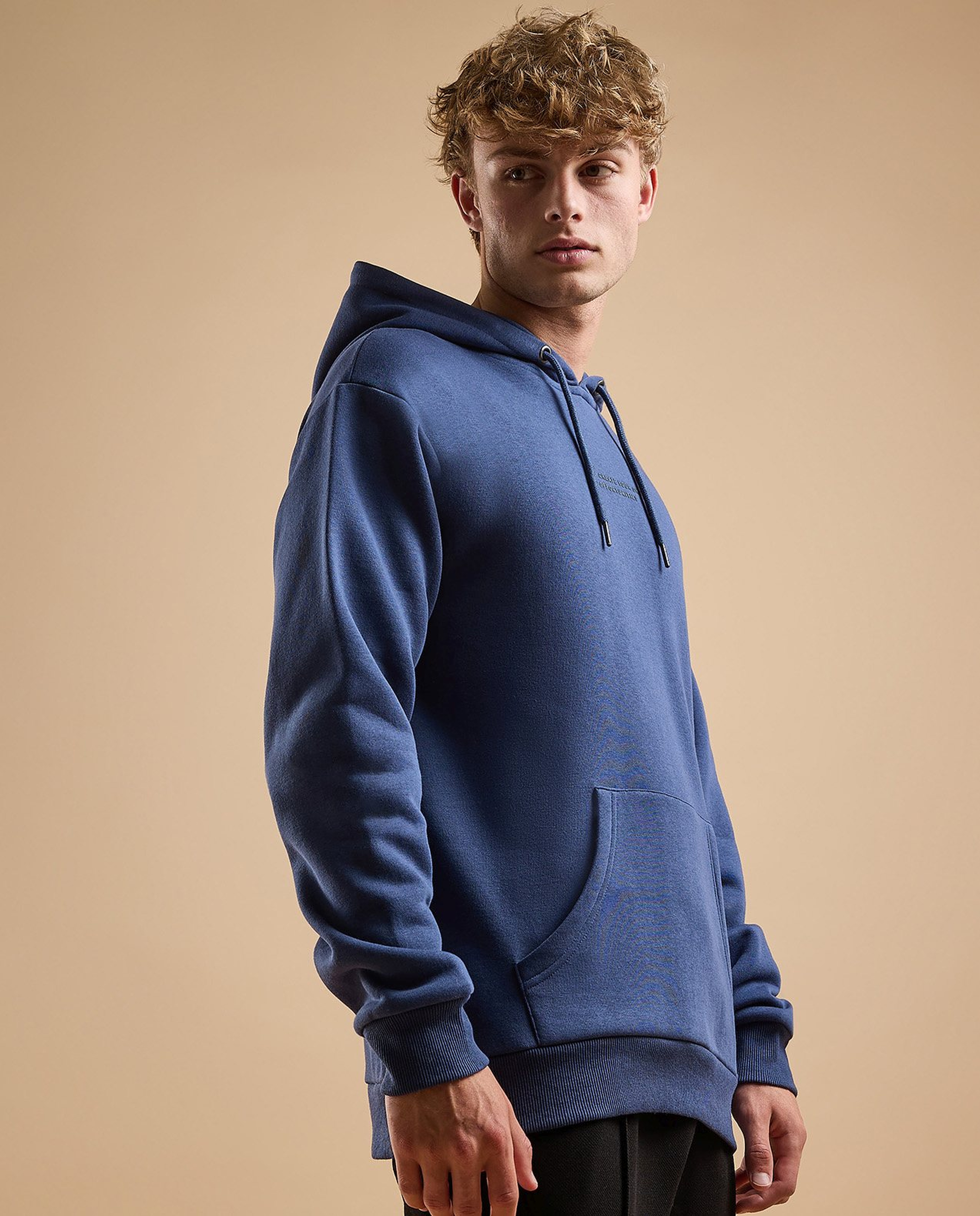 Printed Hoodie with Long Sleeves