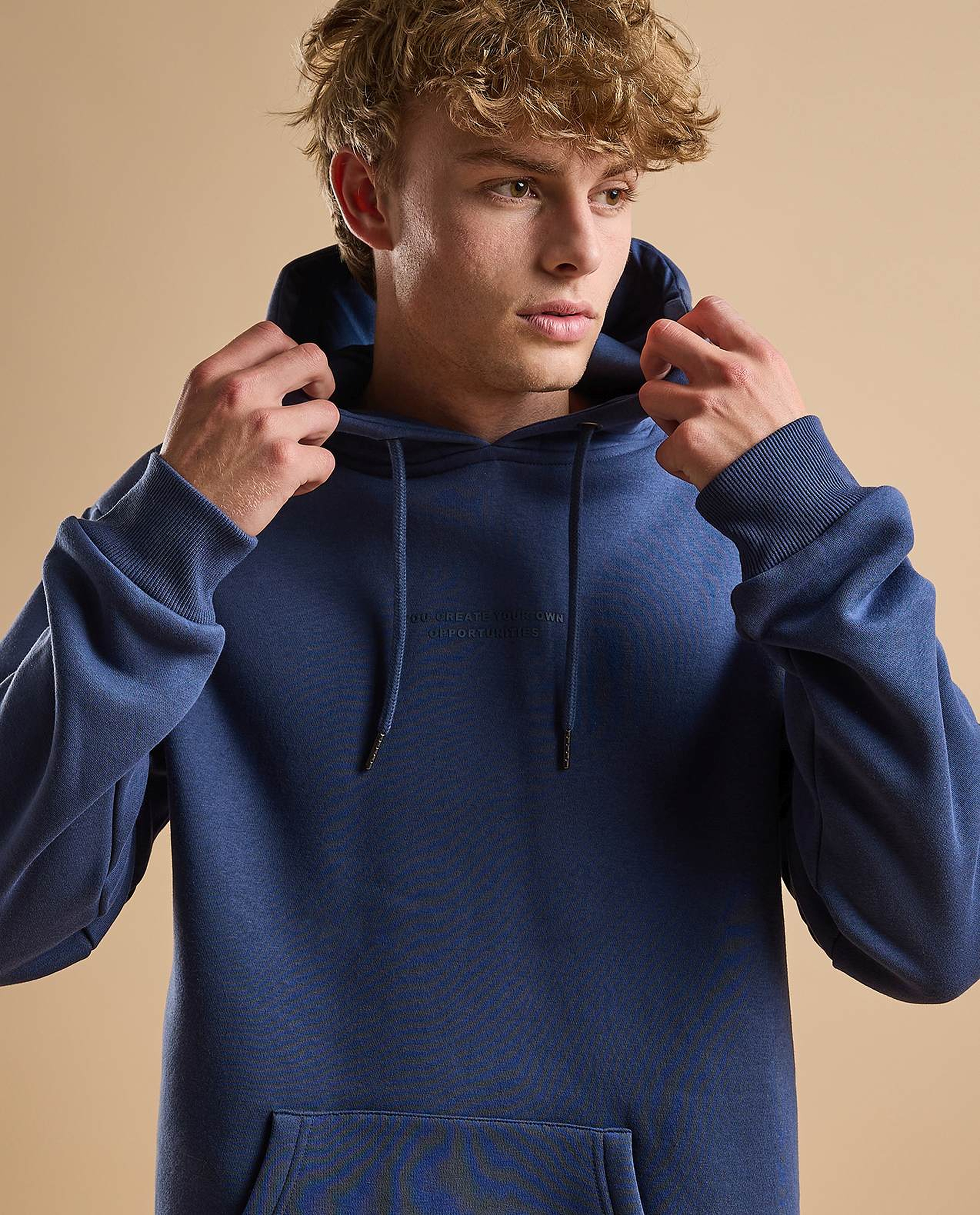 Printed Hoodie with Long Sleeves