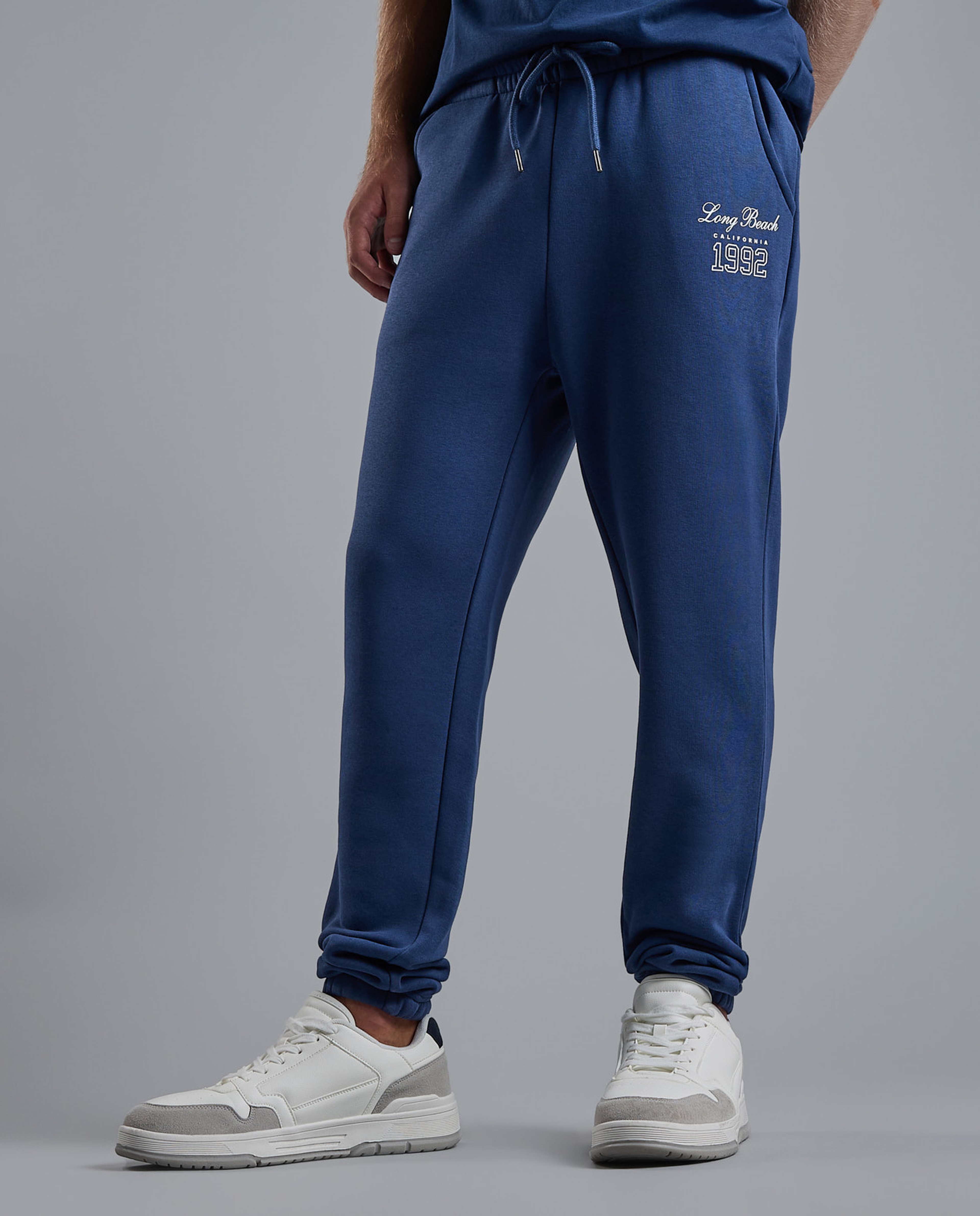 Printed Joggers with Drawstring Waist