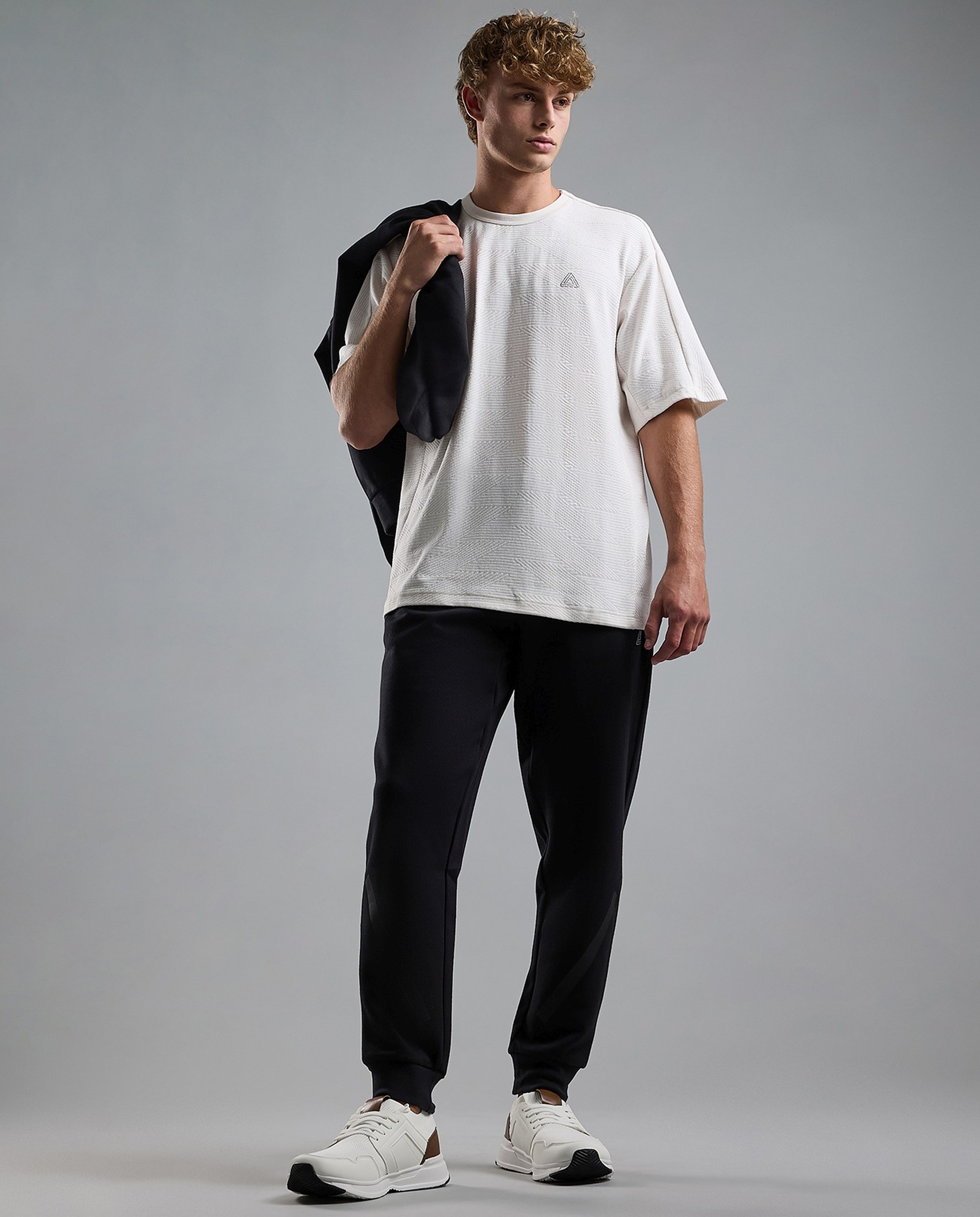 Print Detail Active T-Shirt with Crew Neck and Short Sleeves