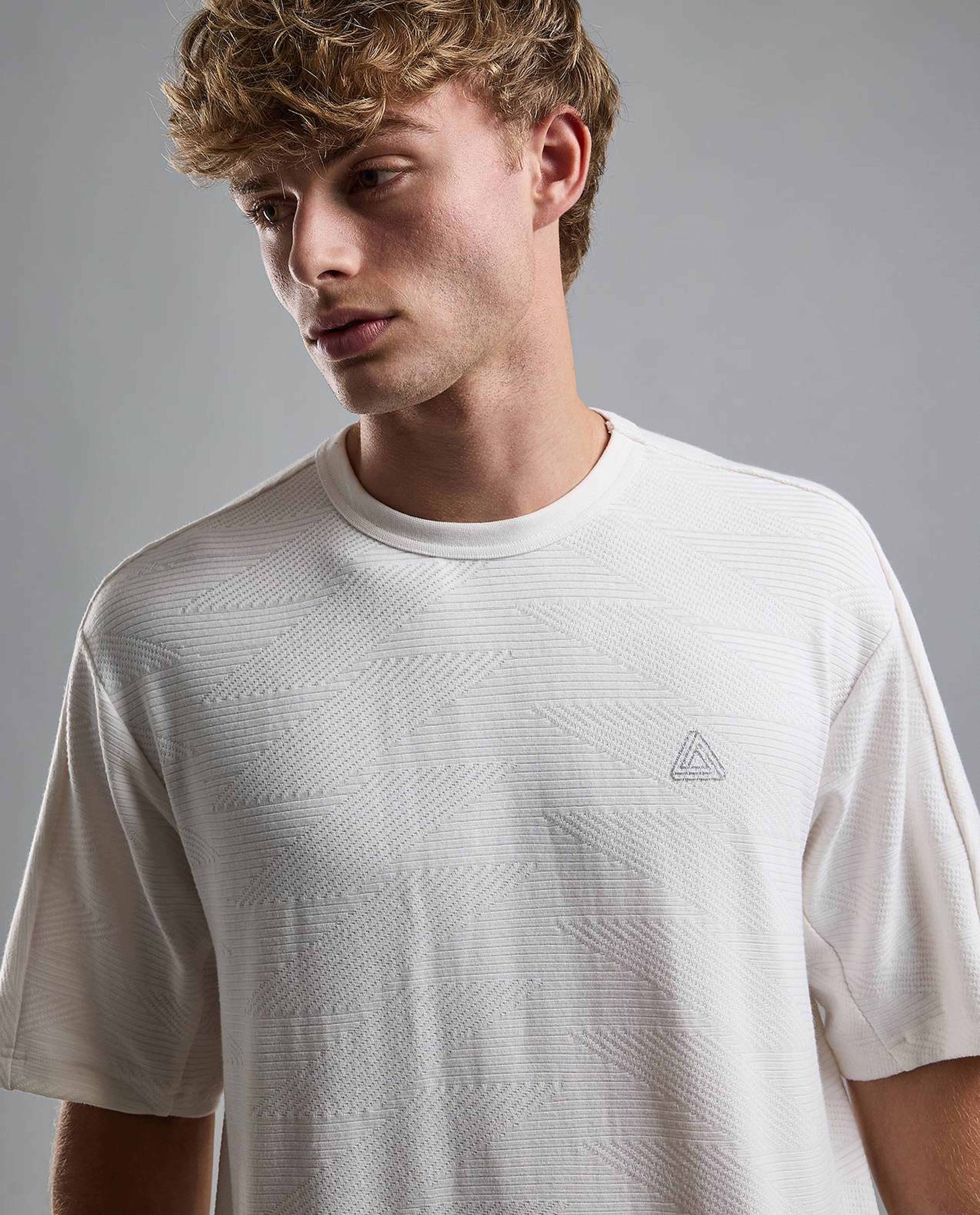 Print Detail Active T-Shirt with Crew Neck and Short Sleeves