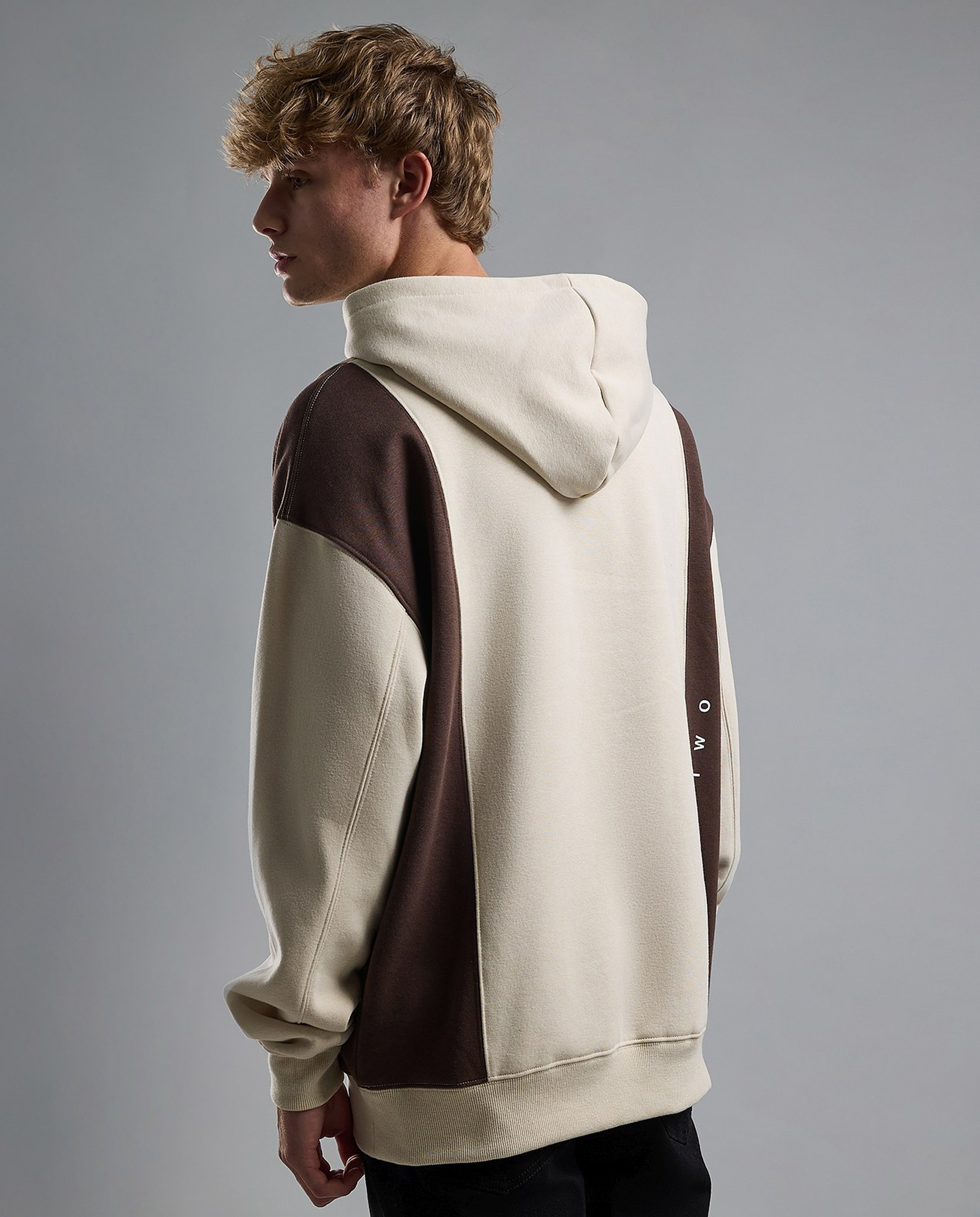 Color Block Hoodie with Long Sleeves