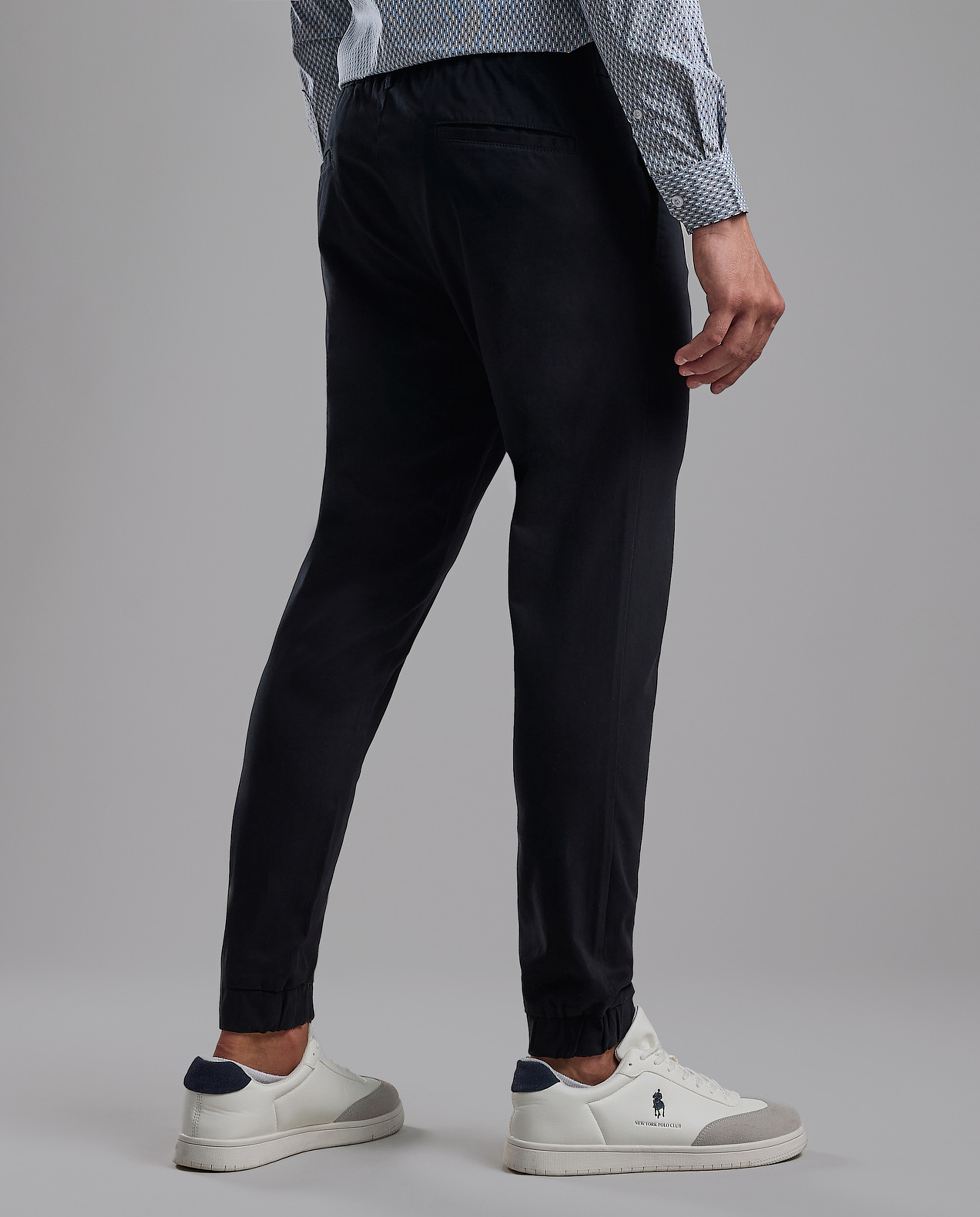 Solid Jogger Pants with Drawstring Waist