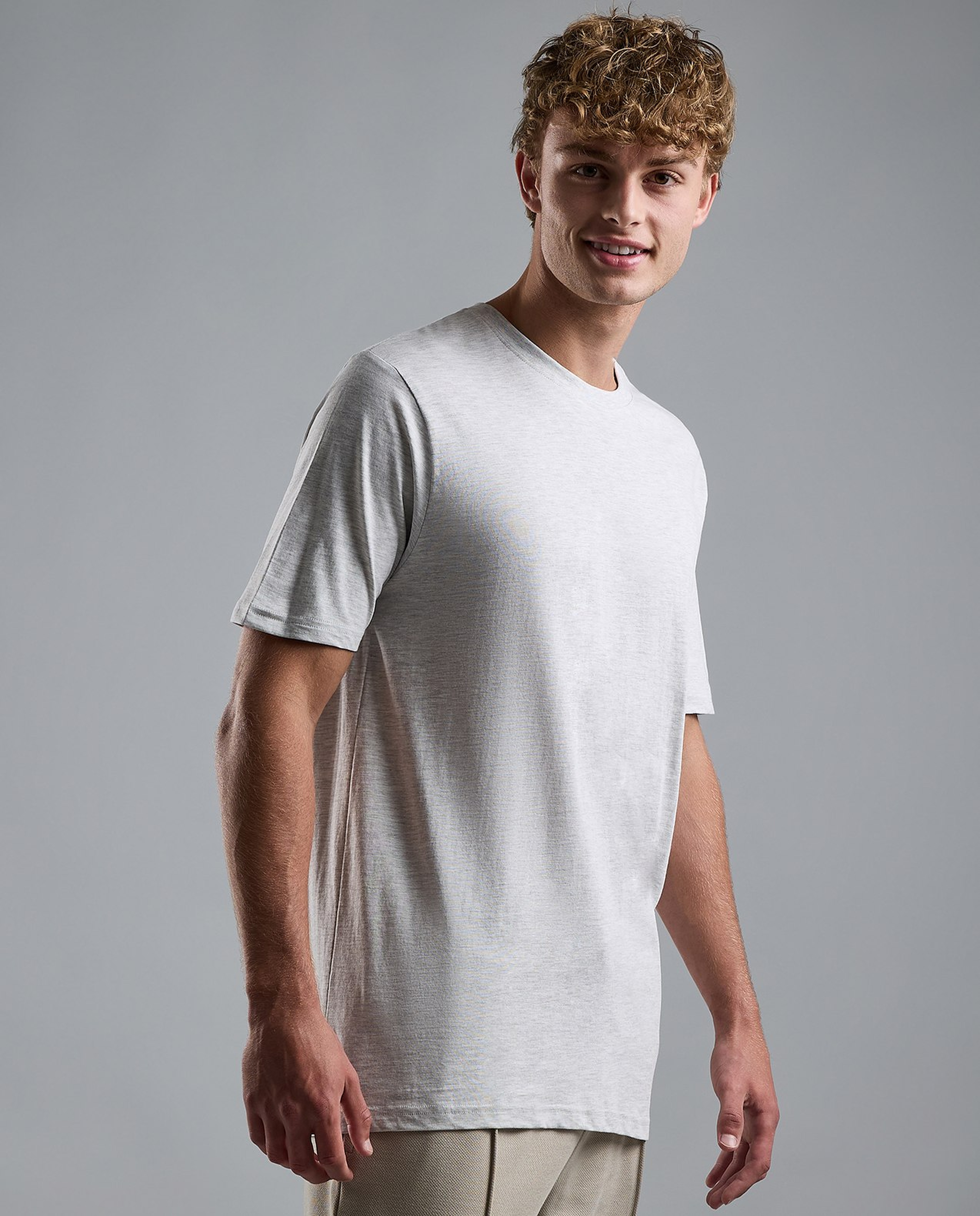 Solid T-Shirt with Crew Neck and Short Sleeves