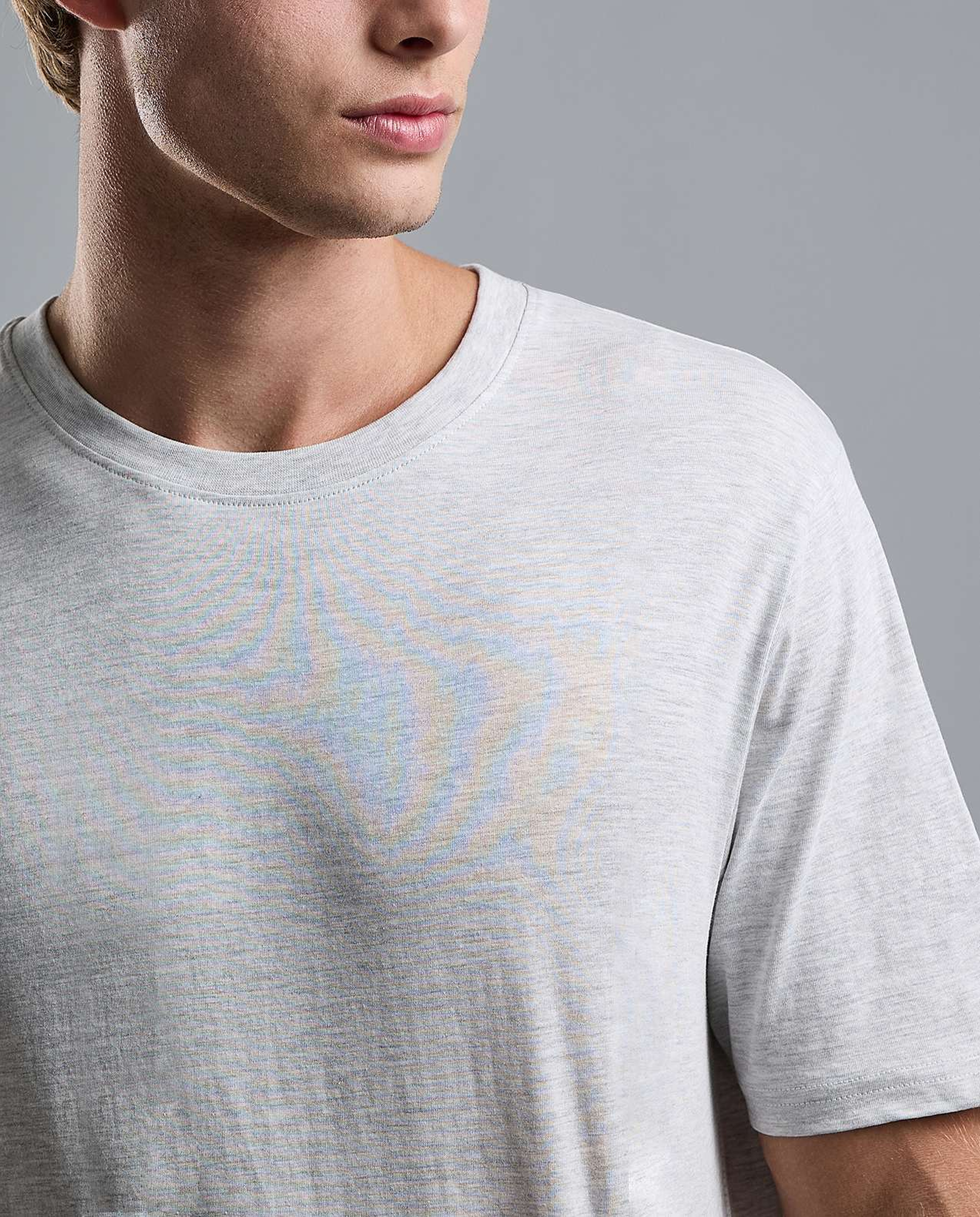 Solid T-Shirt with Crew Neck and Short Sleeves