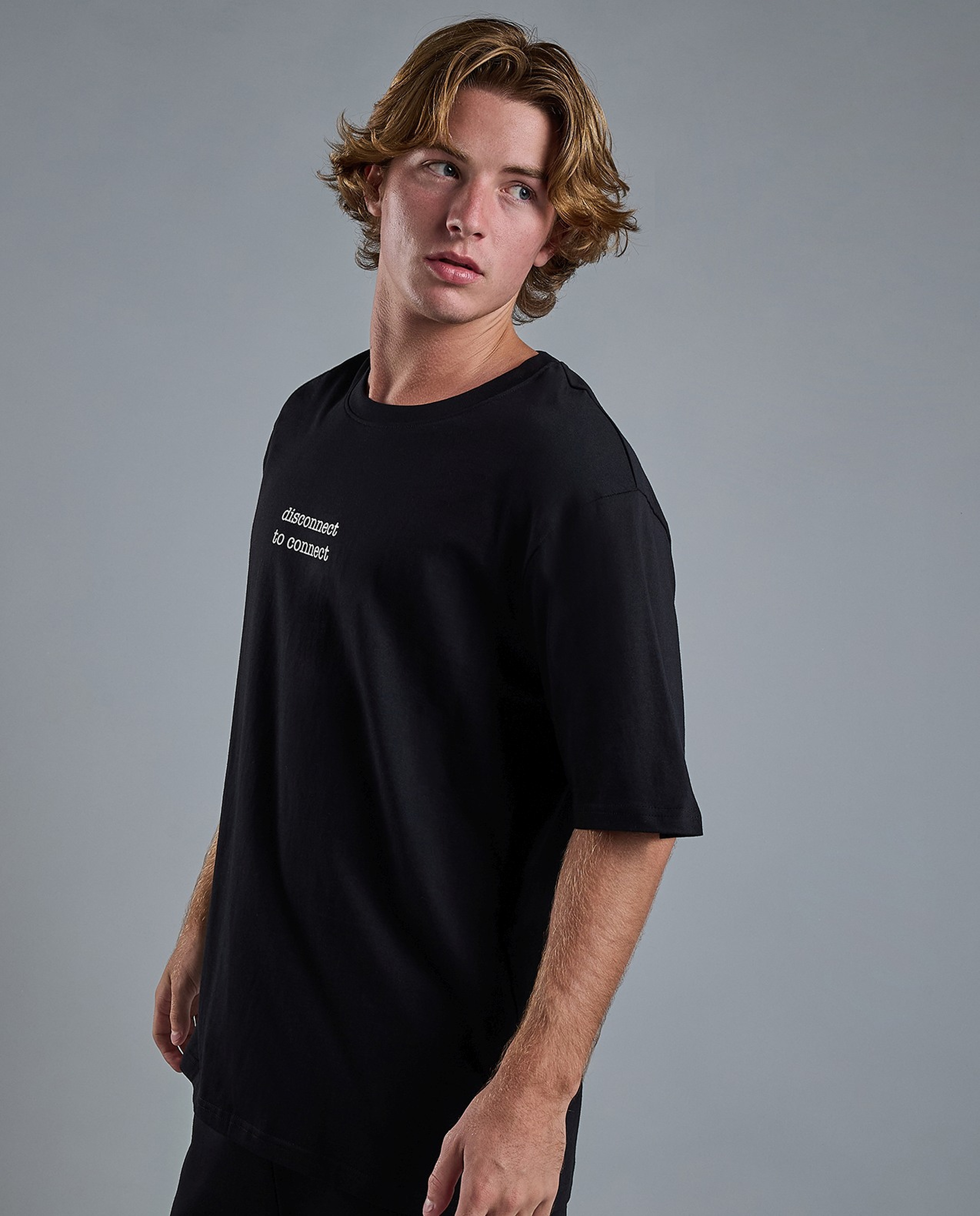 Printed T-Shirt with Crew Neck and Short Sleeves