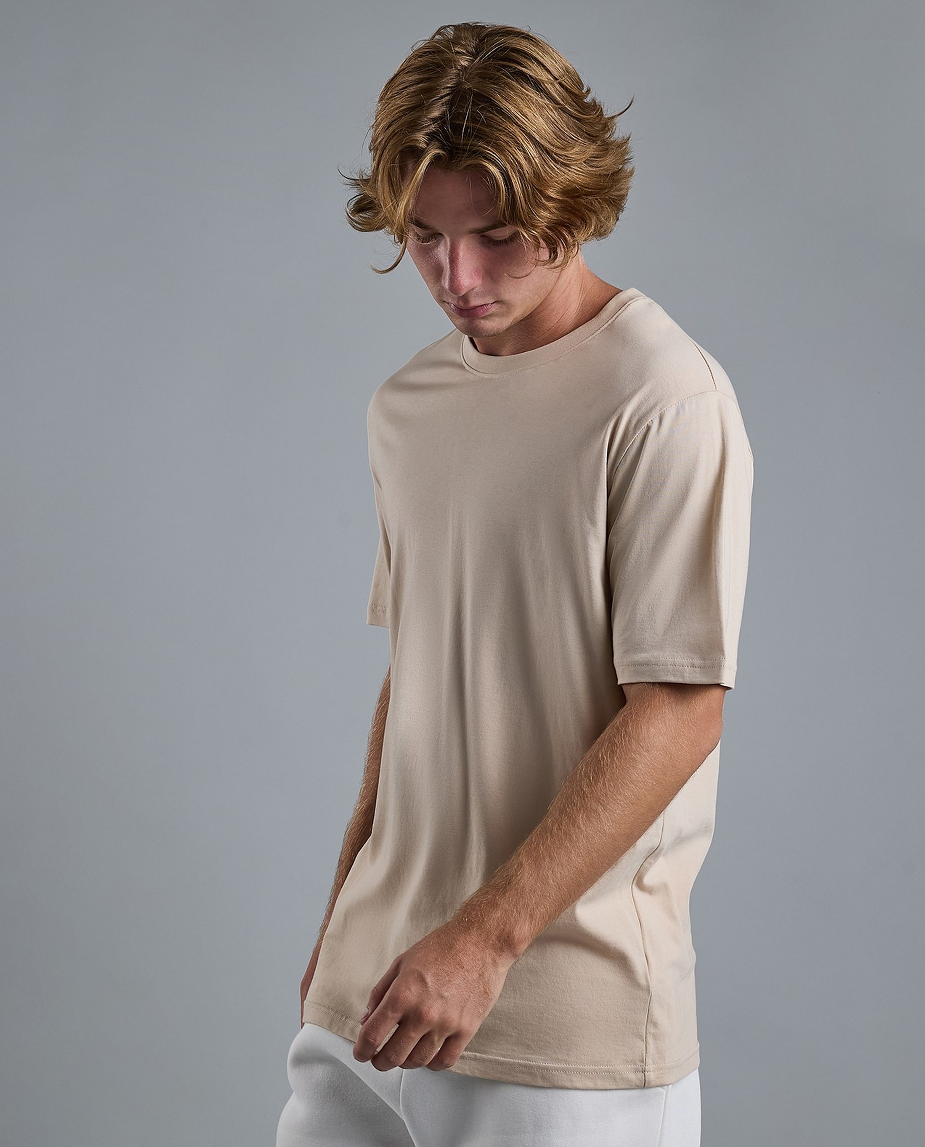 Solid T-Shirt with Crew Neck and Short Sleeves