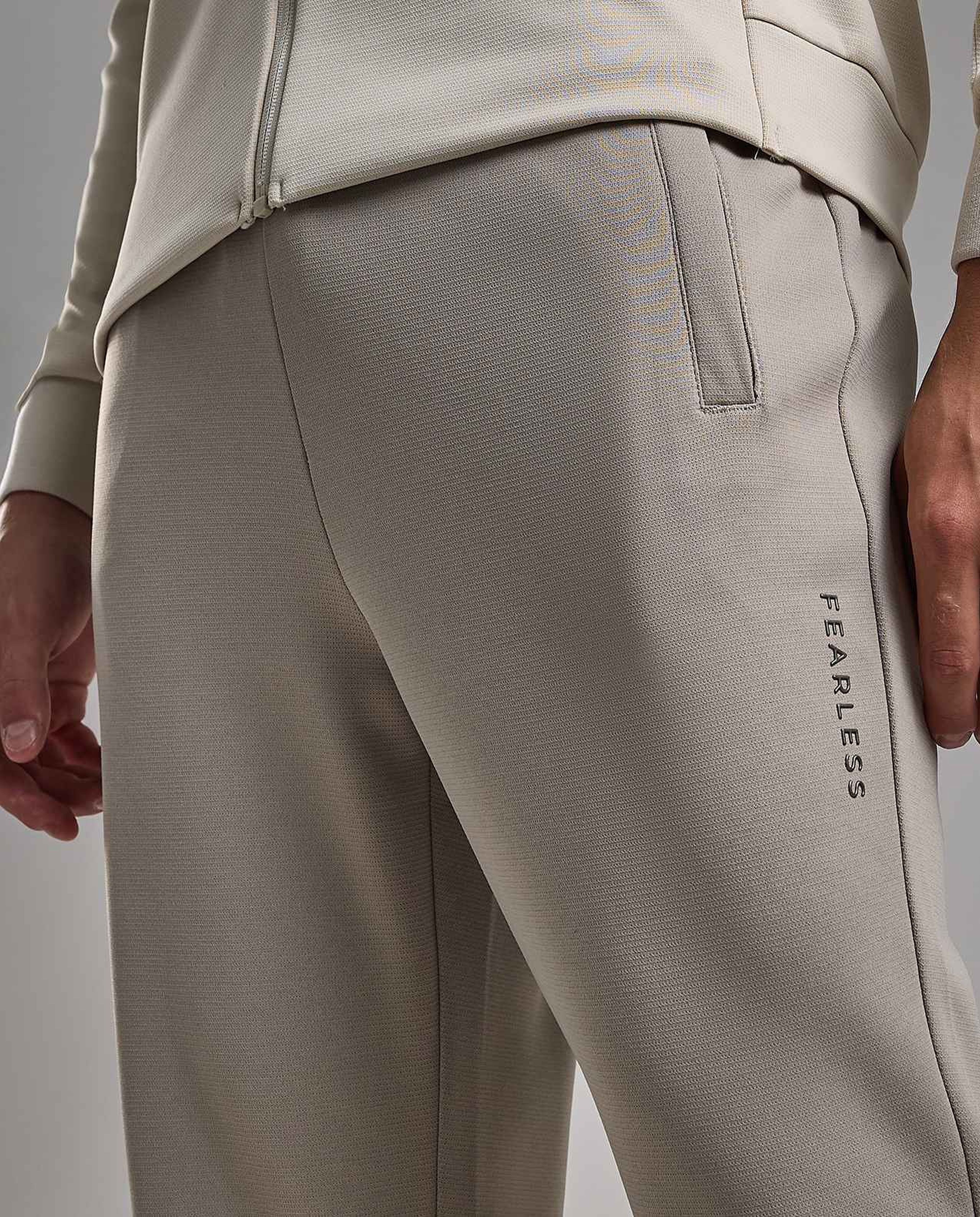 Print Detail Trackpants with Elastic Waist