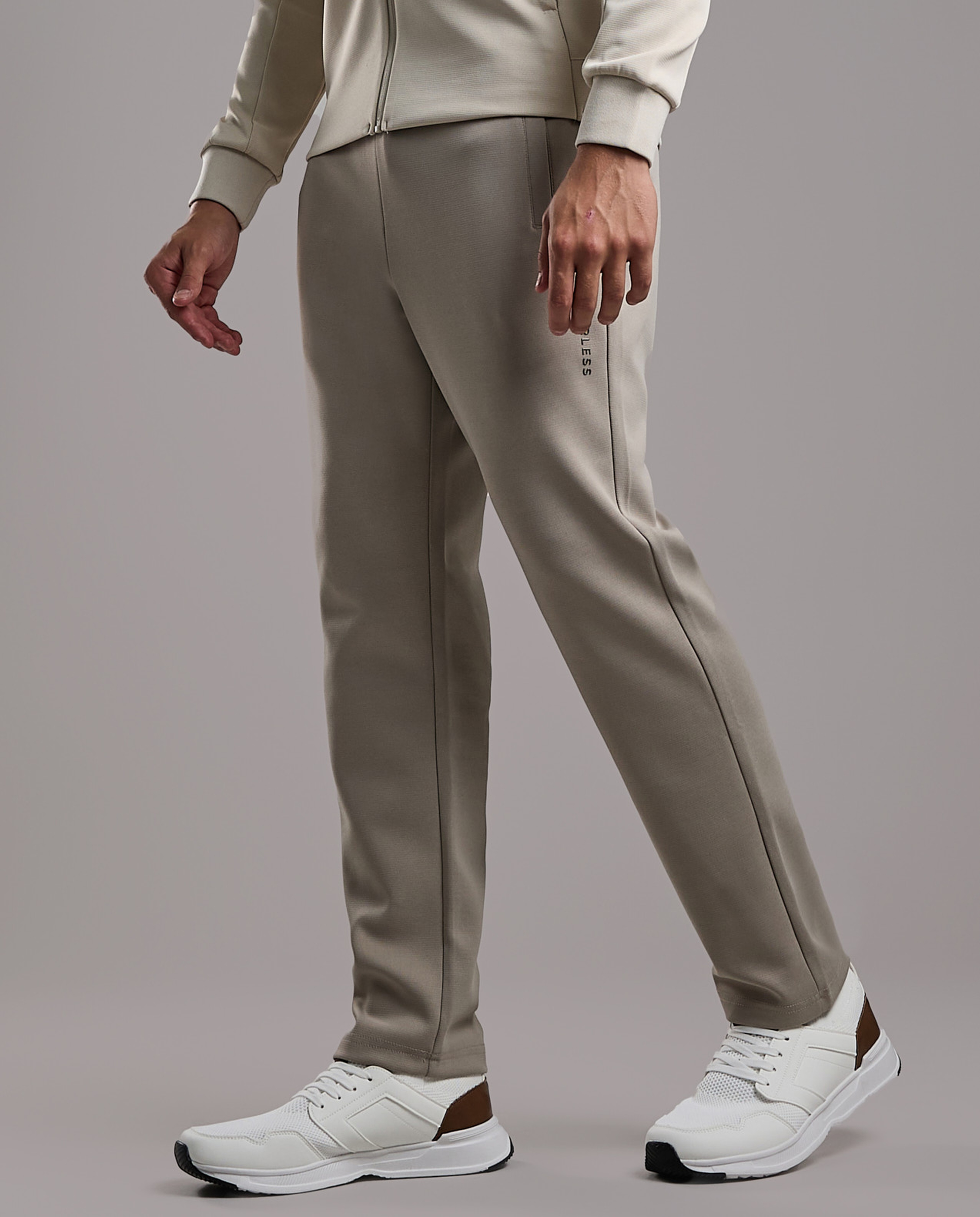 Print Detail Trackpants with Elastic Waist