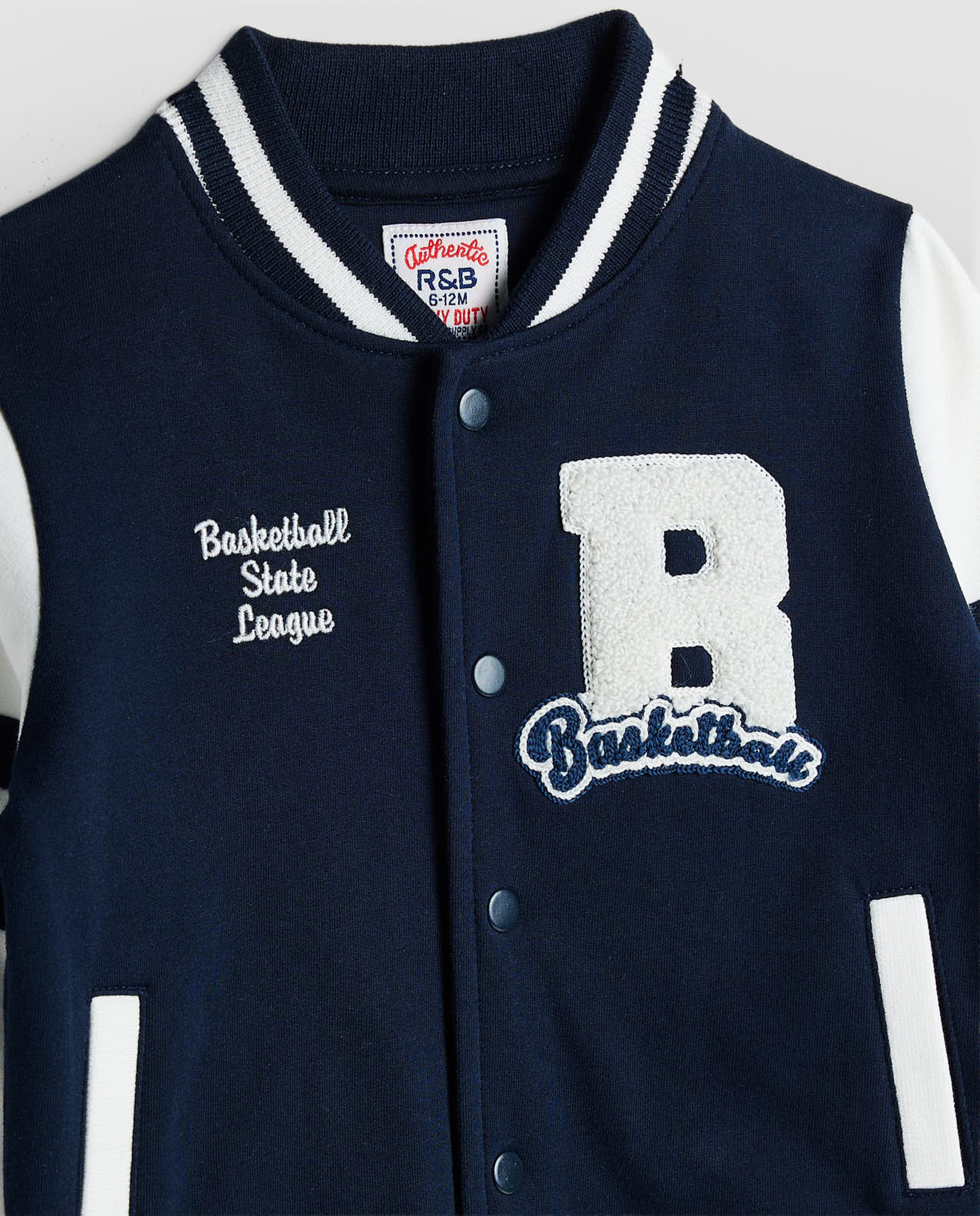 Color Block Jacket with Button Closure