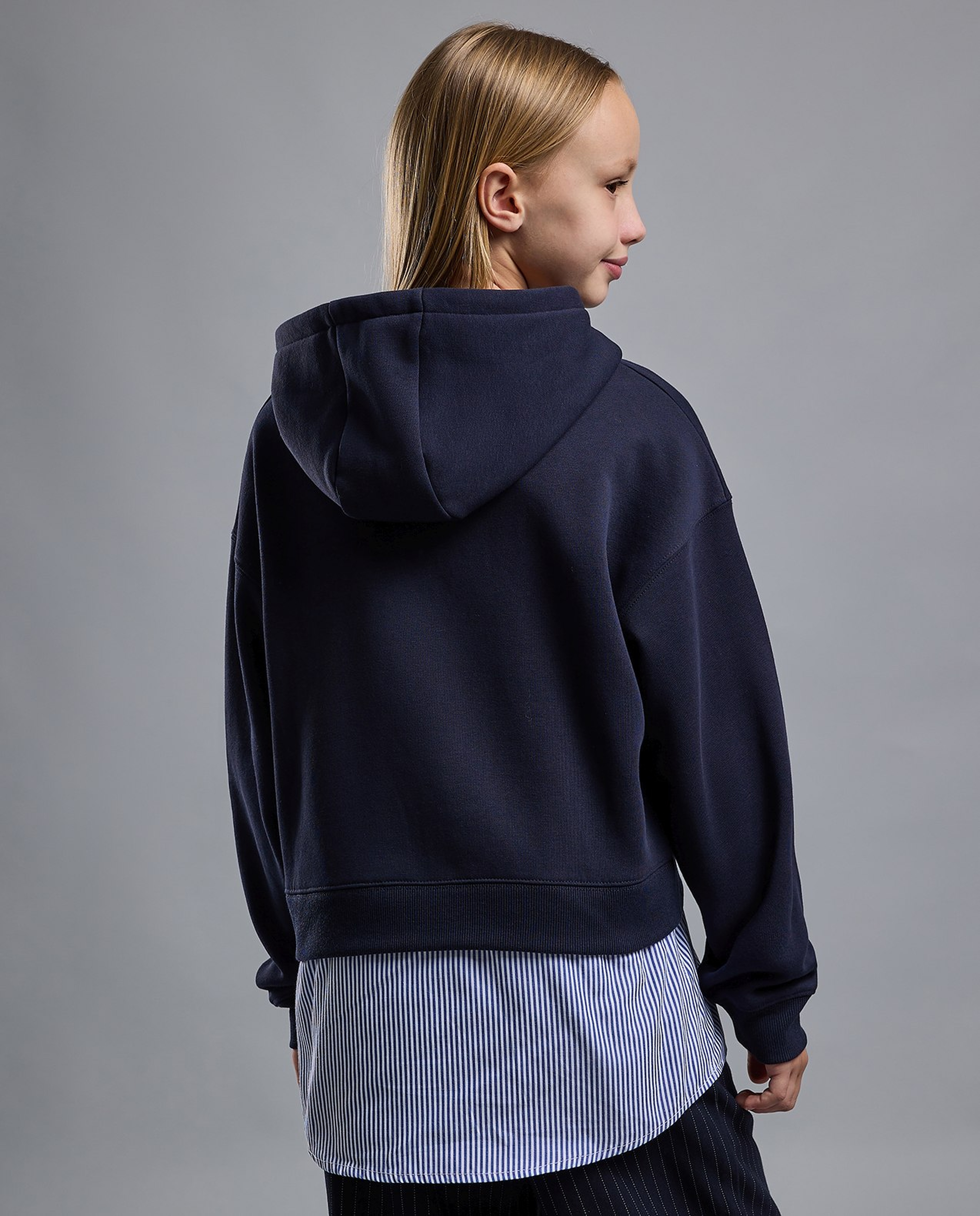 Typography Print Hoodie with Long Sleeves