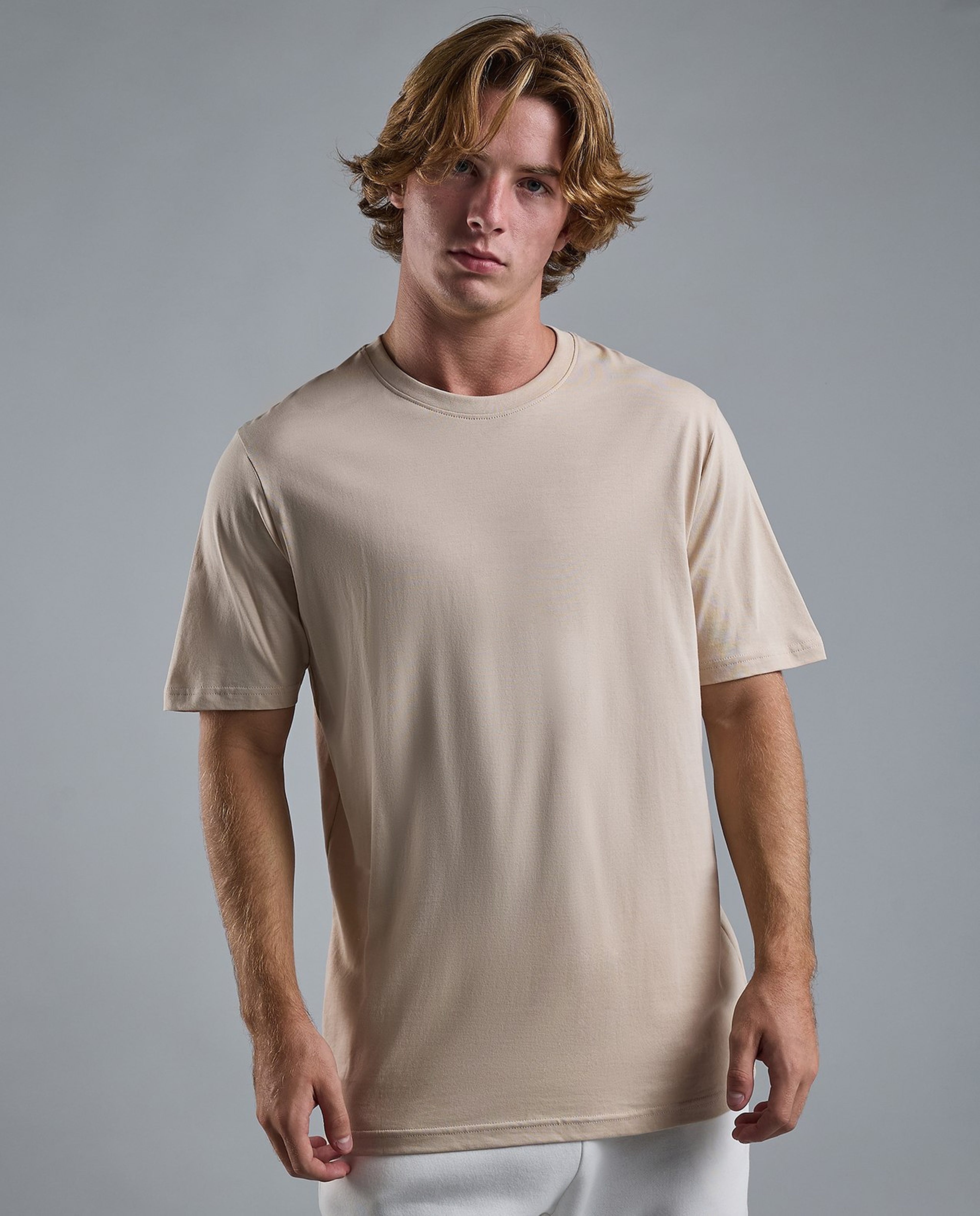 Solid T-Shirt with Crew Neck and Short Sleeves